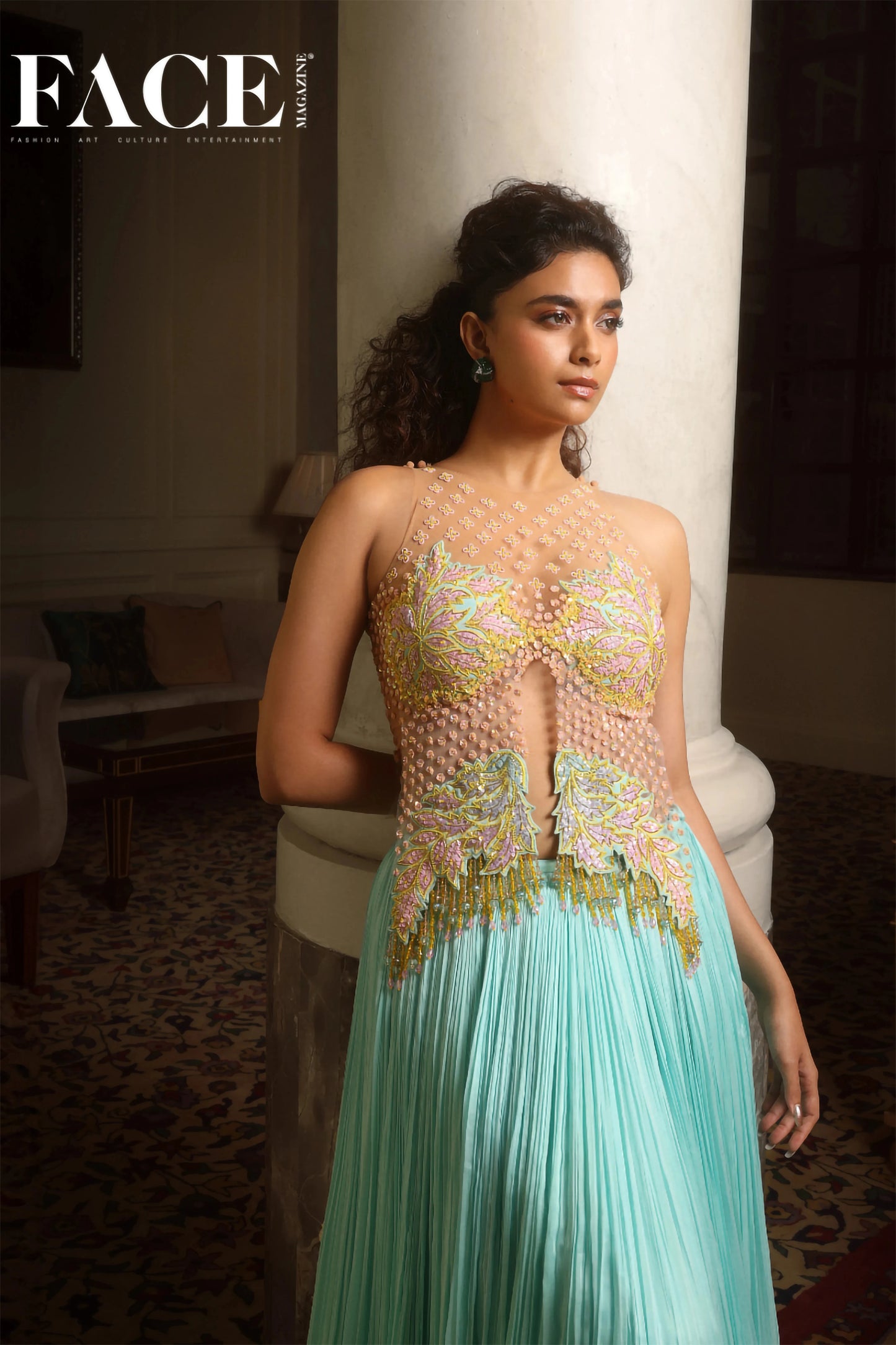 KEERTHY SURESH IN THE RATNAKARA FLAP LEHENGA SET