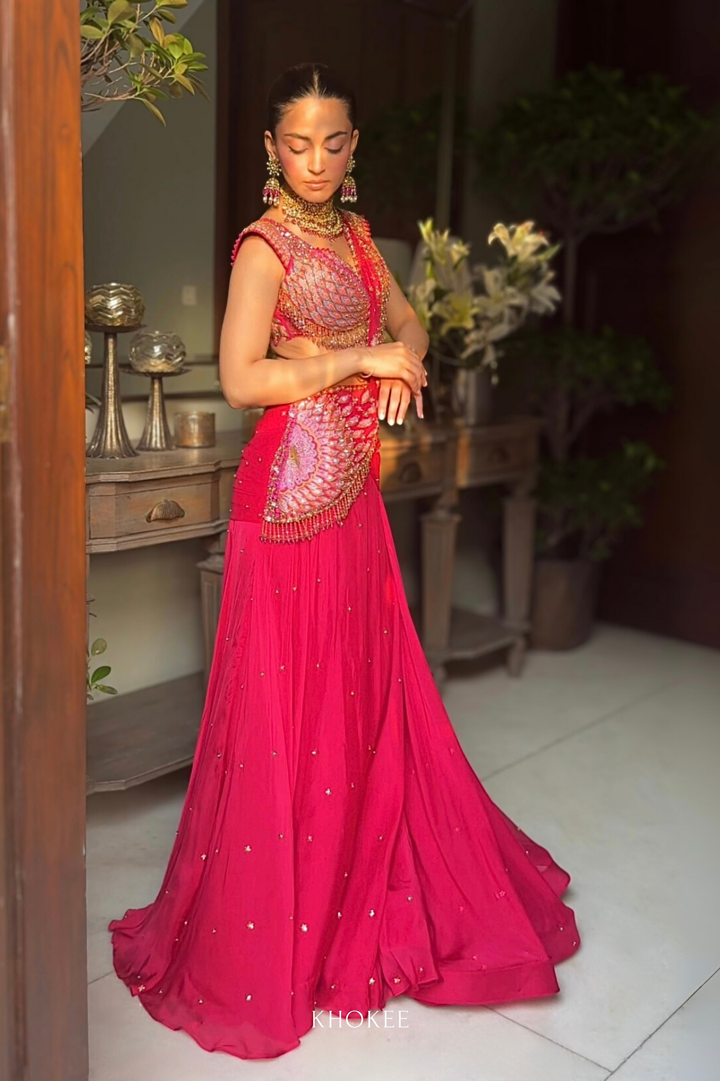 MEHAK BAKSHI IN MOGRA SAREE SET
