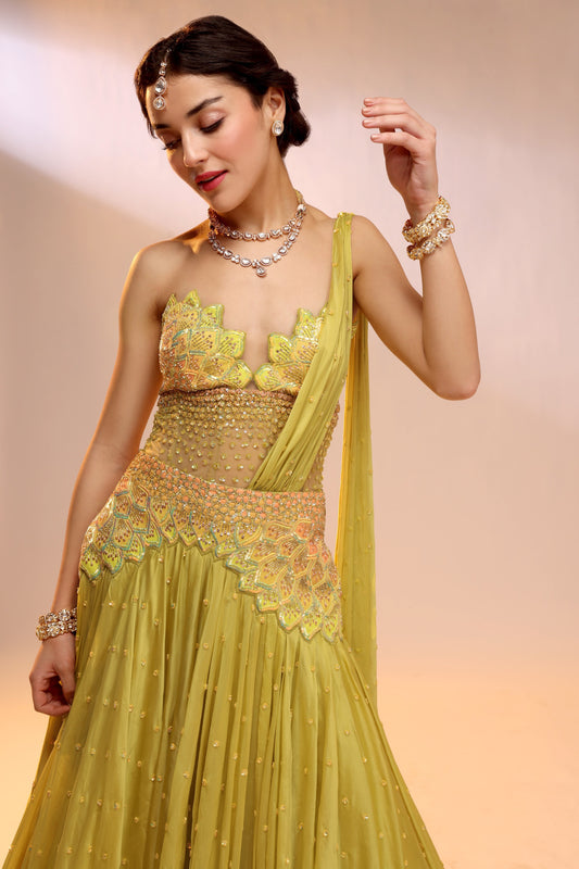 MOHHAR PANKHADI LEHENGA SET