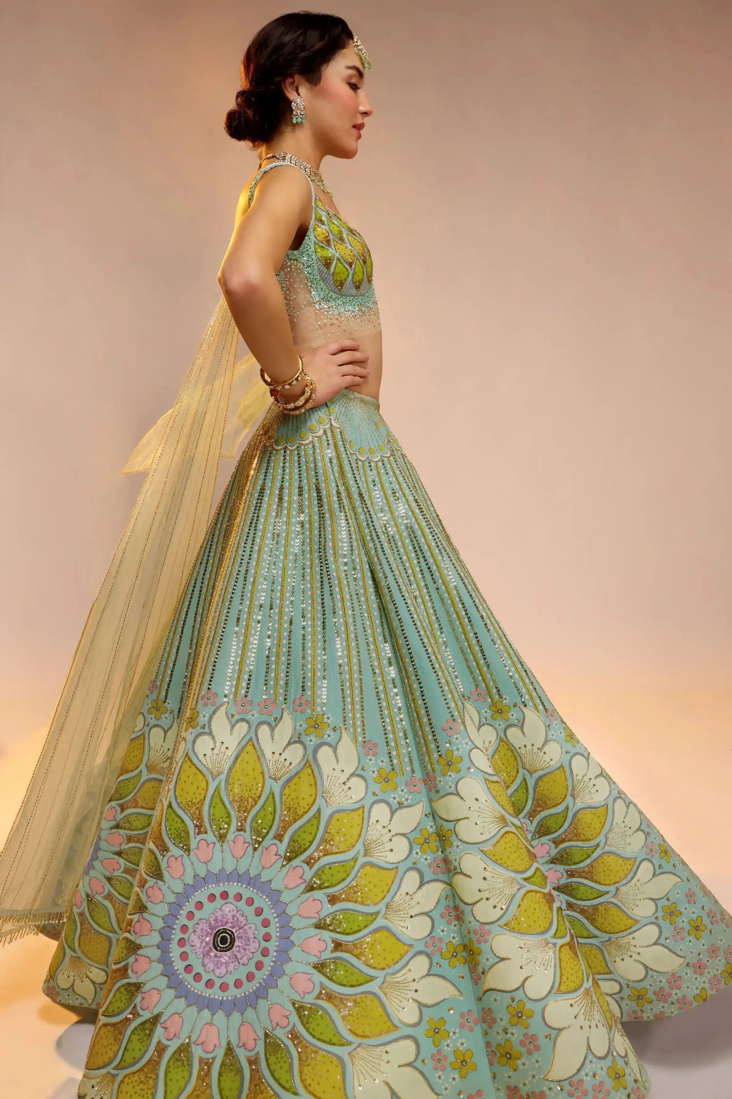BLUE TARA LEHENGA SET