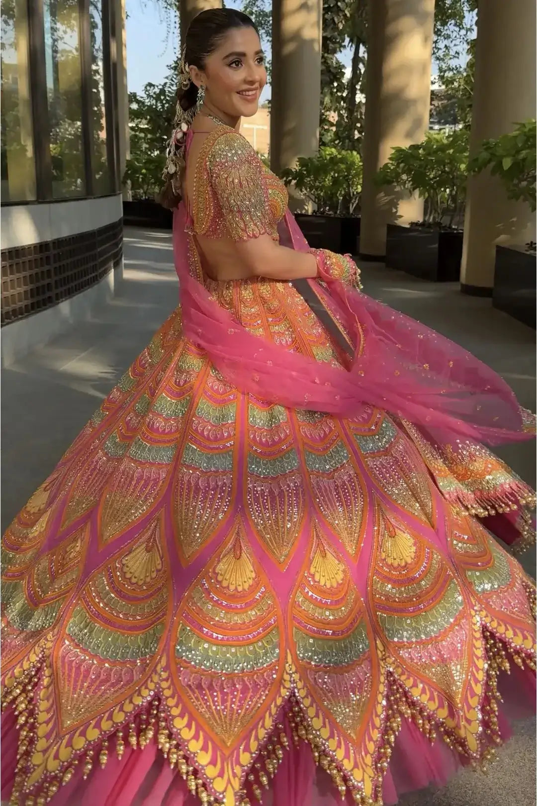ISHA MULTANI IN THE PINK LOTUS LEHENGA SET
