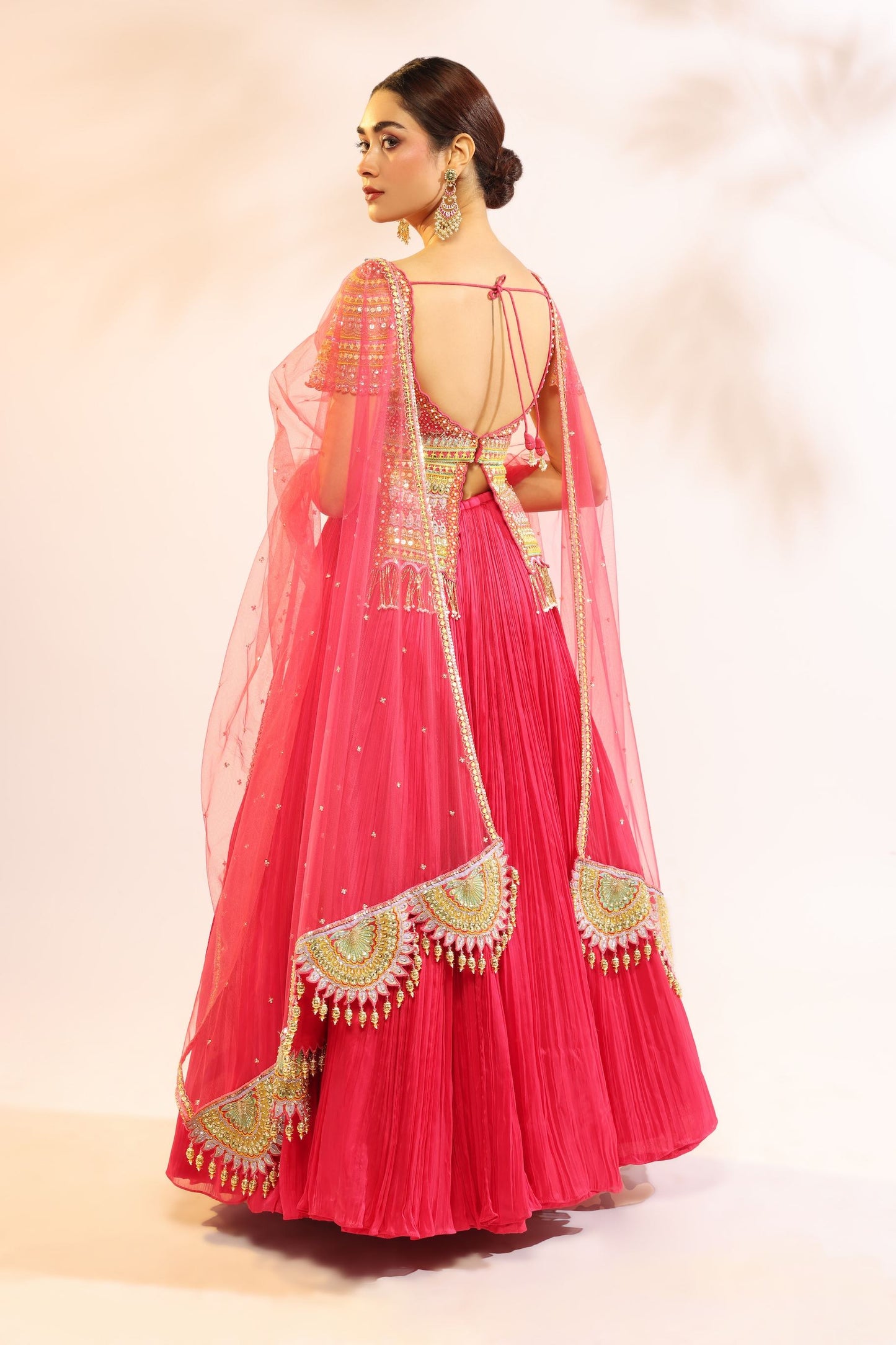 MOGGAR RUBY FLAP LEHENGA SET