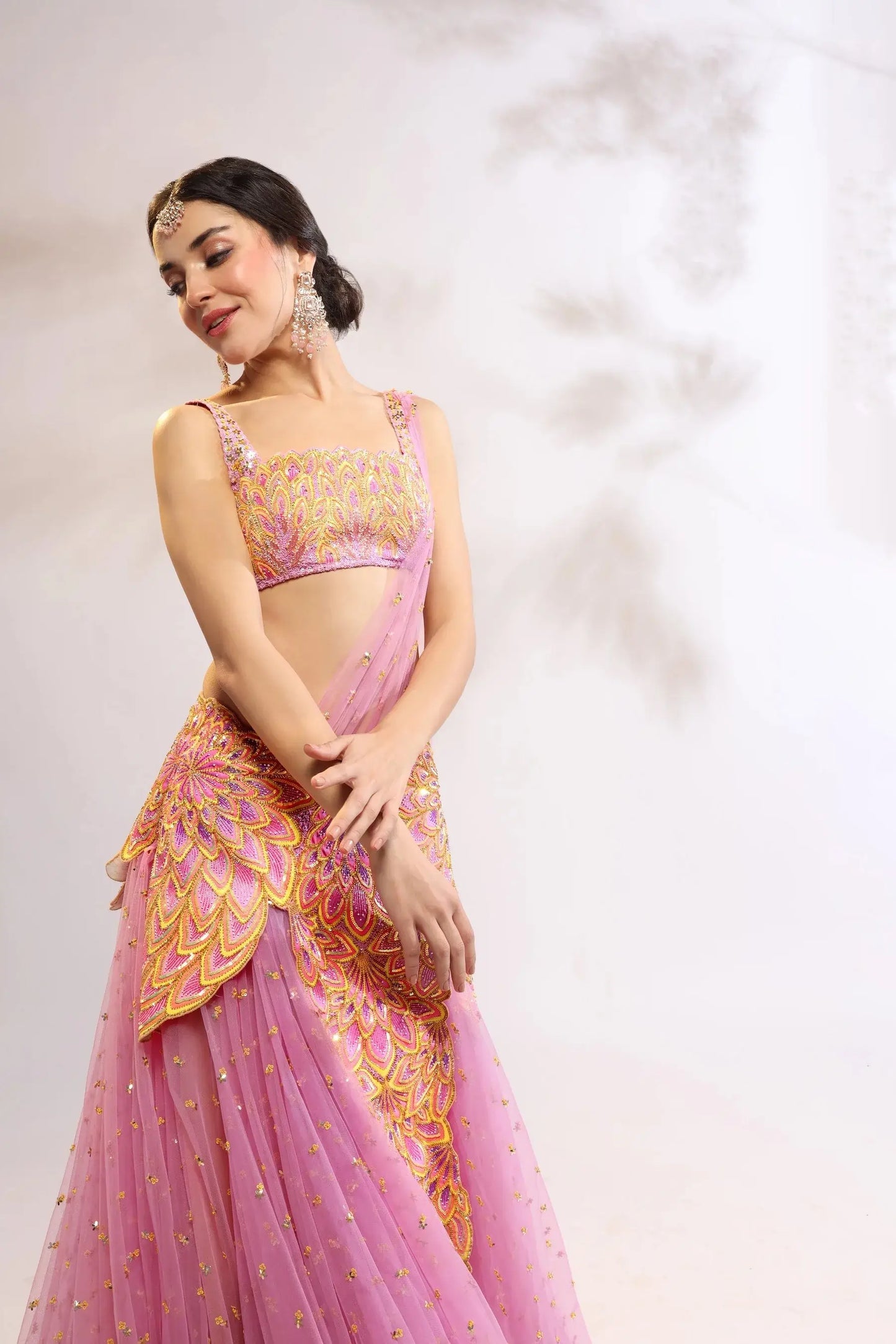 MOHHAR LOTUS BLOOM SAREE SET