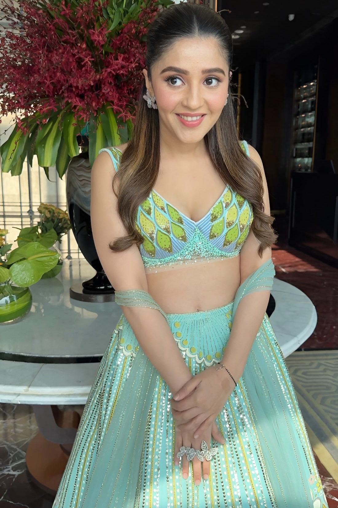 ISHA MULTANI IN THE BLUE TARA LEHENGA SET