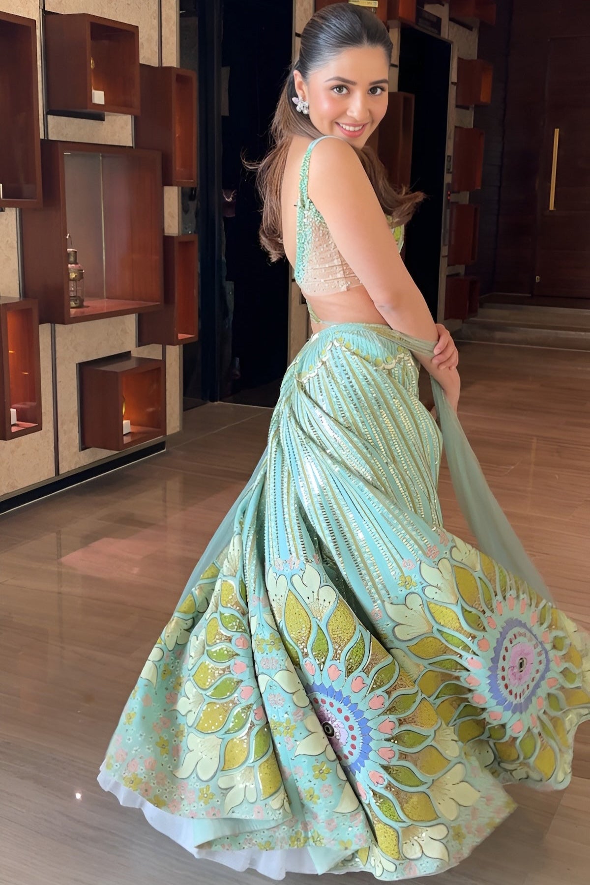 ISHA MULTANI IN THE BLUE TARA LEHENGA SET