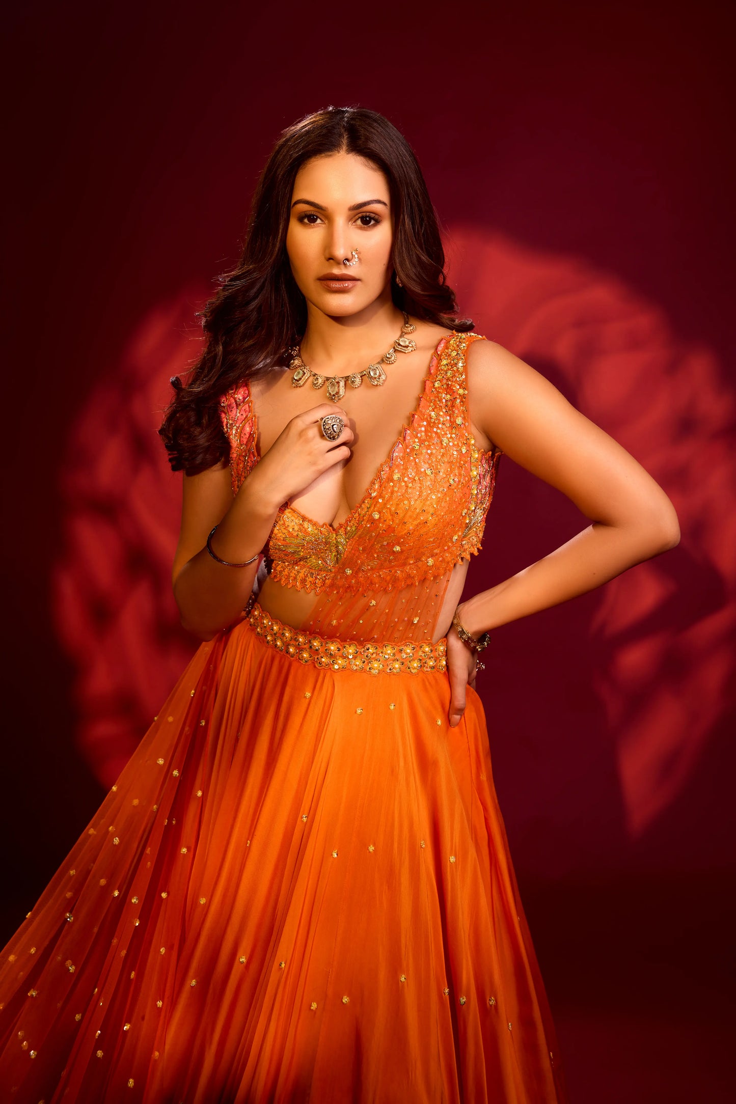 AMYRA DASTUR IN THE PHLORA LEHENGA SET