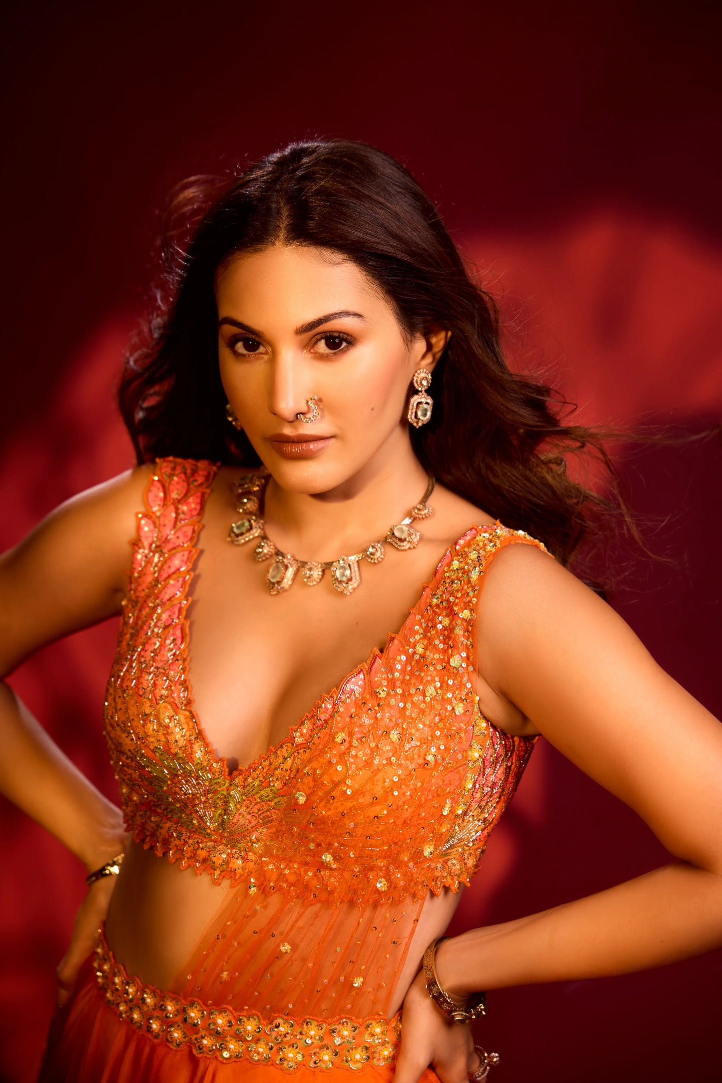 AMYRA DASTUR IN THE PHLORA LEHENGA SET