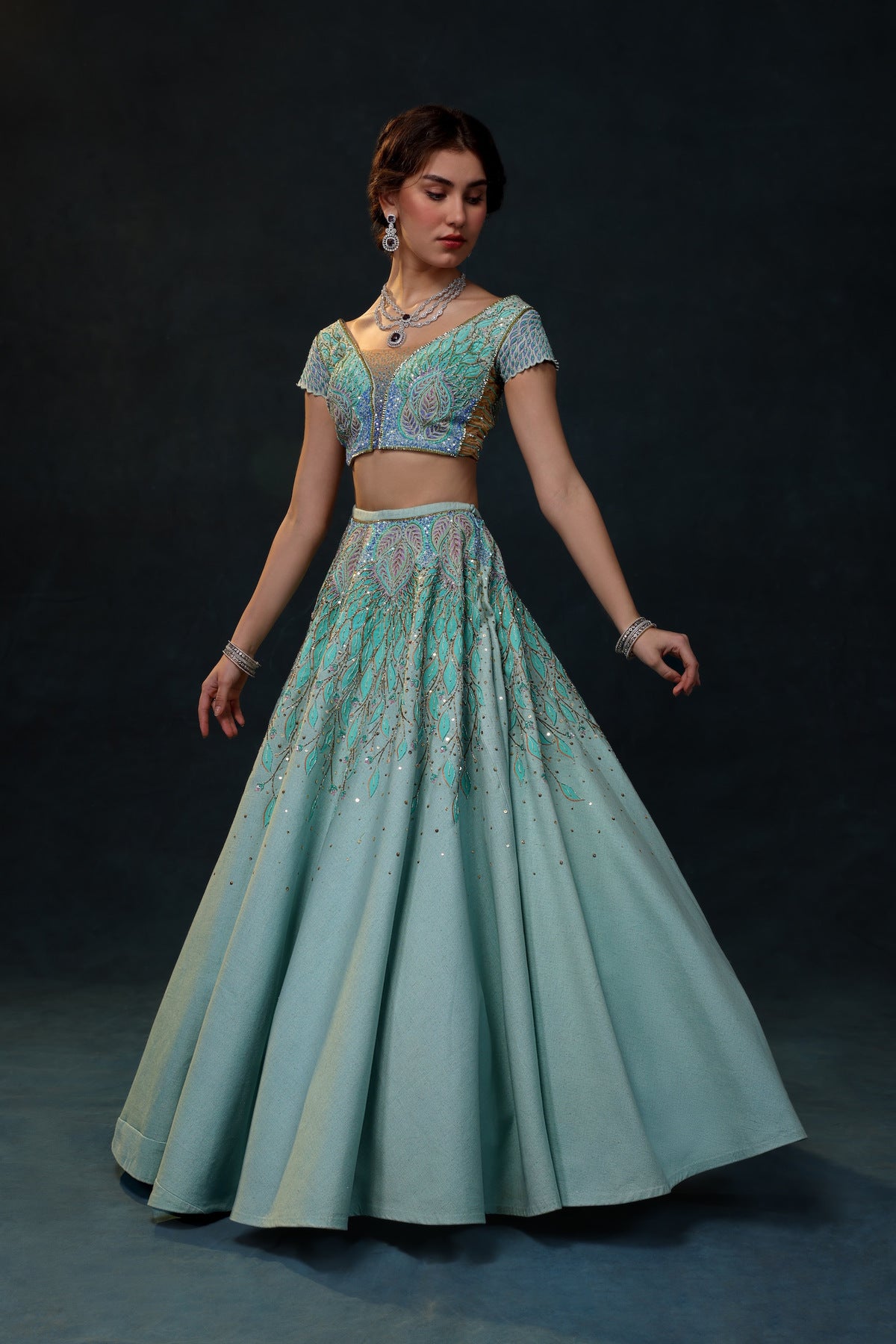 BLUE WINGS LEHENGA SET