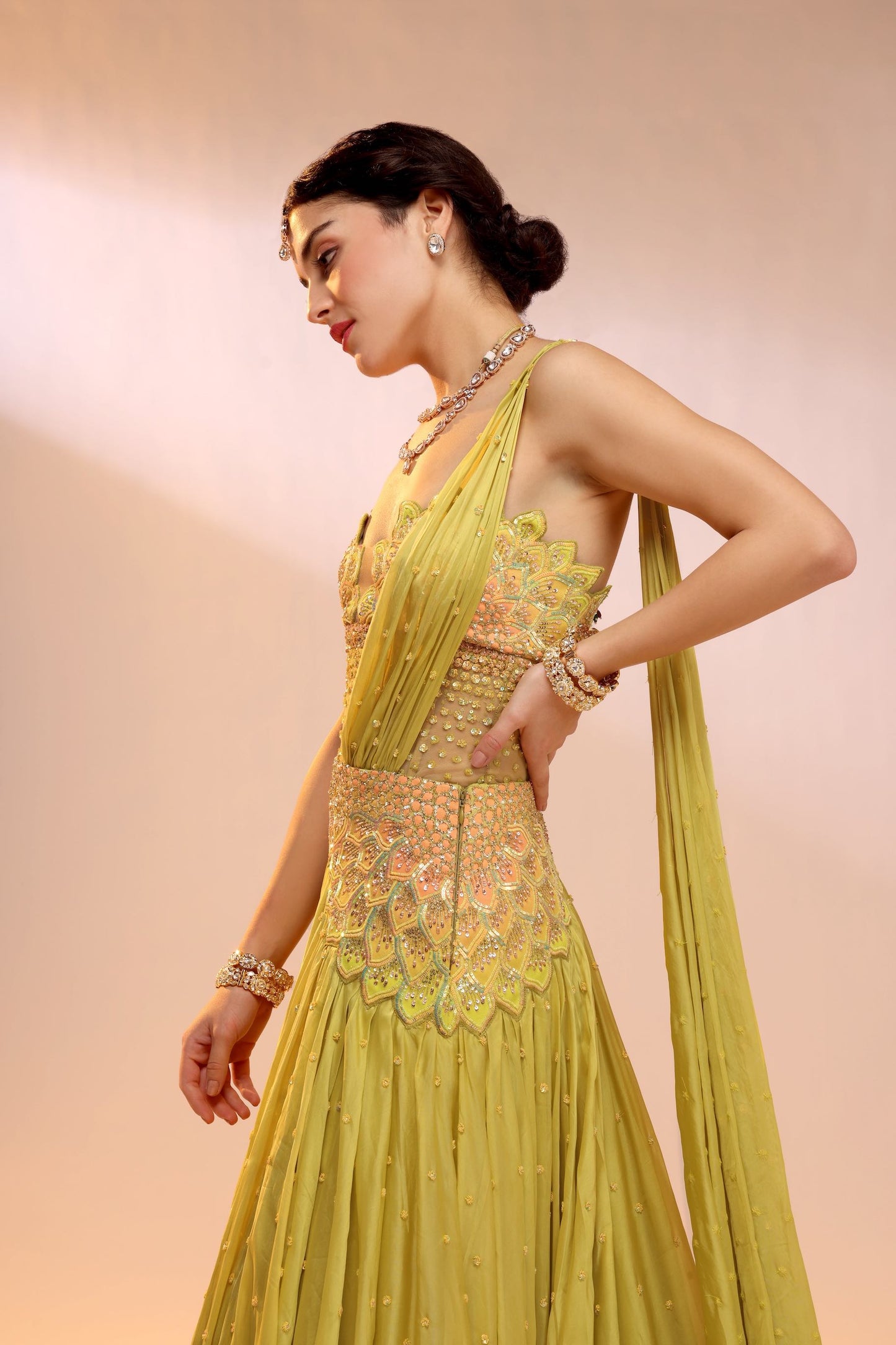 MOHHAR PANKHADI LEHENGA SET