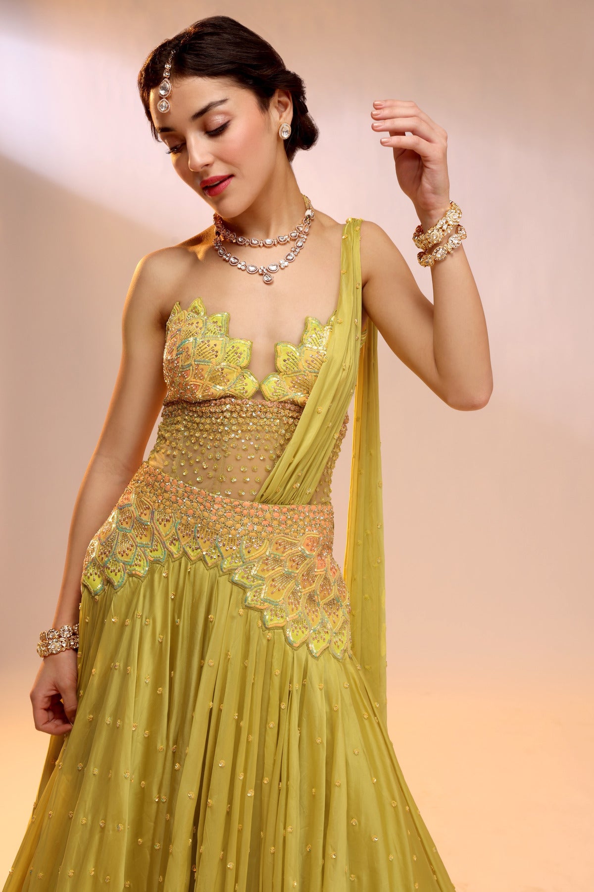 MOHHAR PANKHADI LEHENGA SET