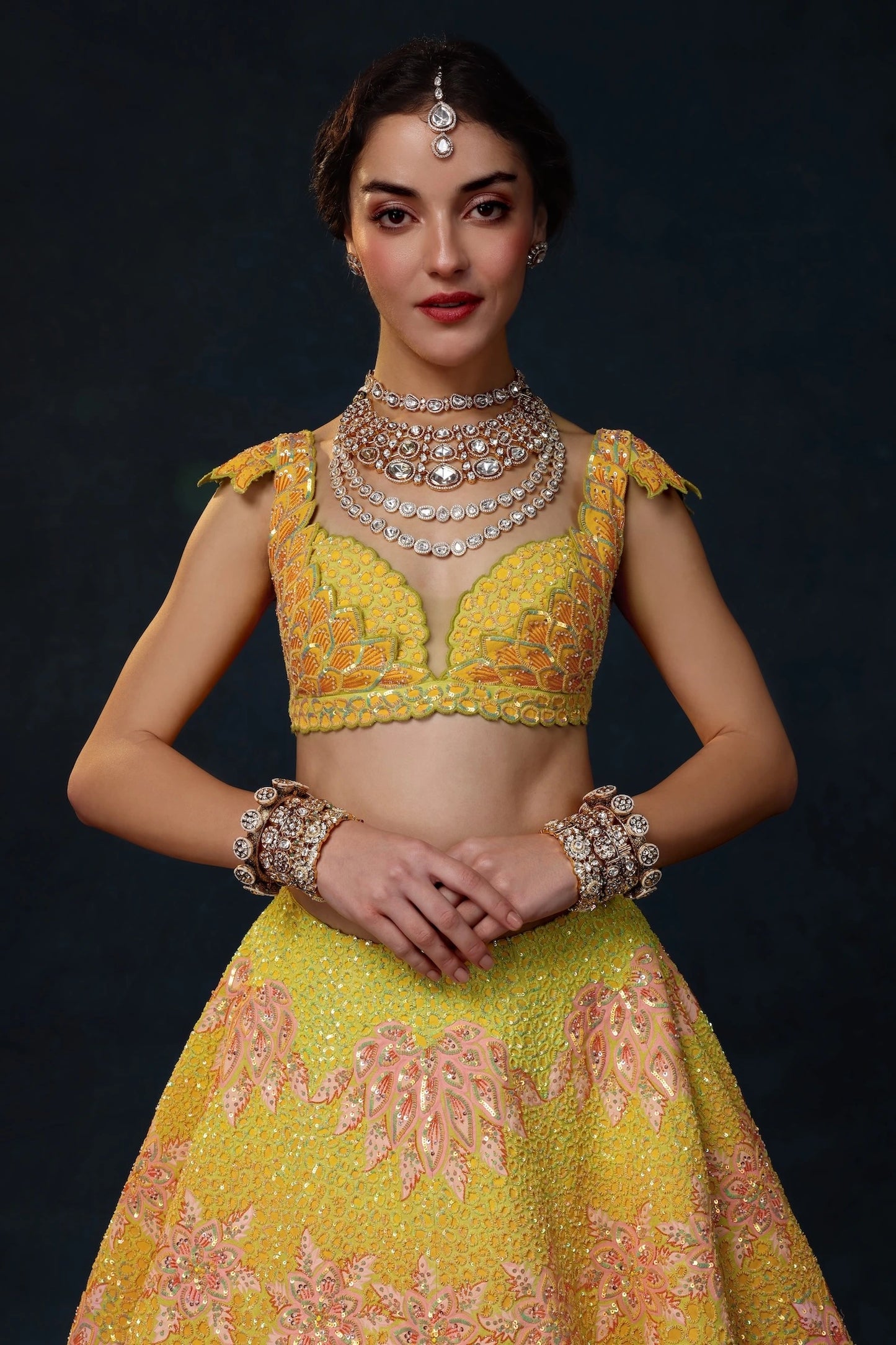 LARANJA BLOOM LEHENGA SET