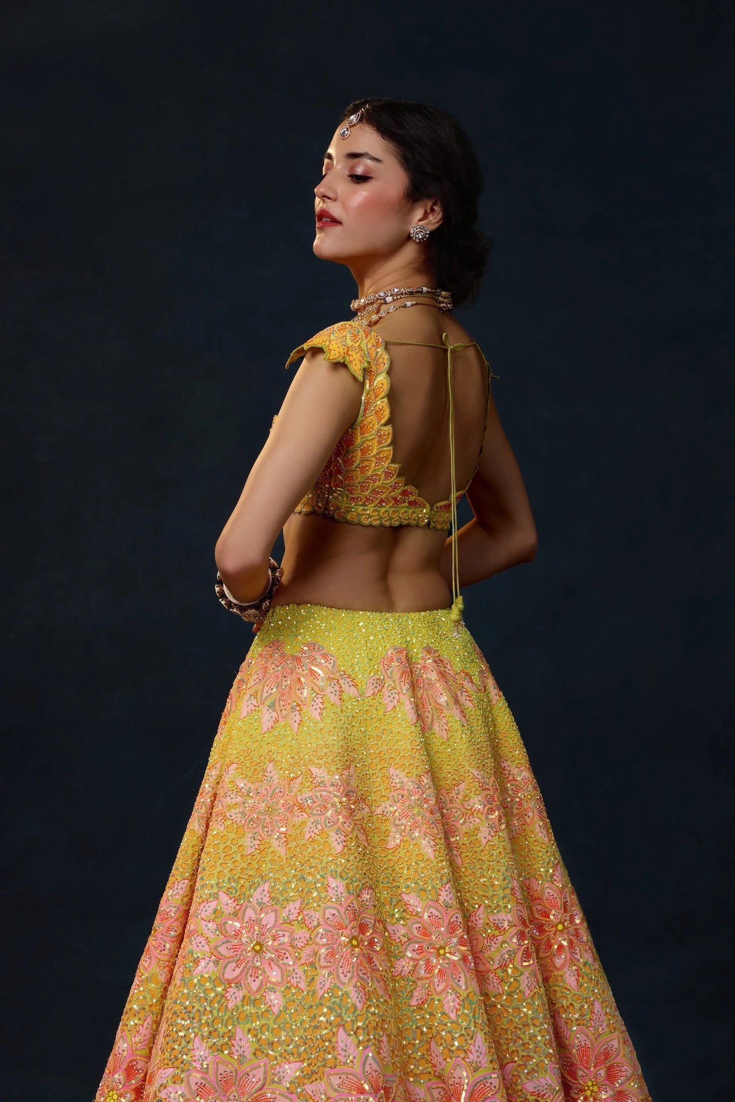 LARANJA BLOOM LEHENGA SET