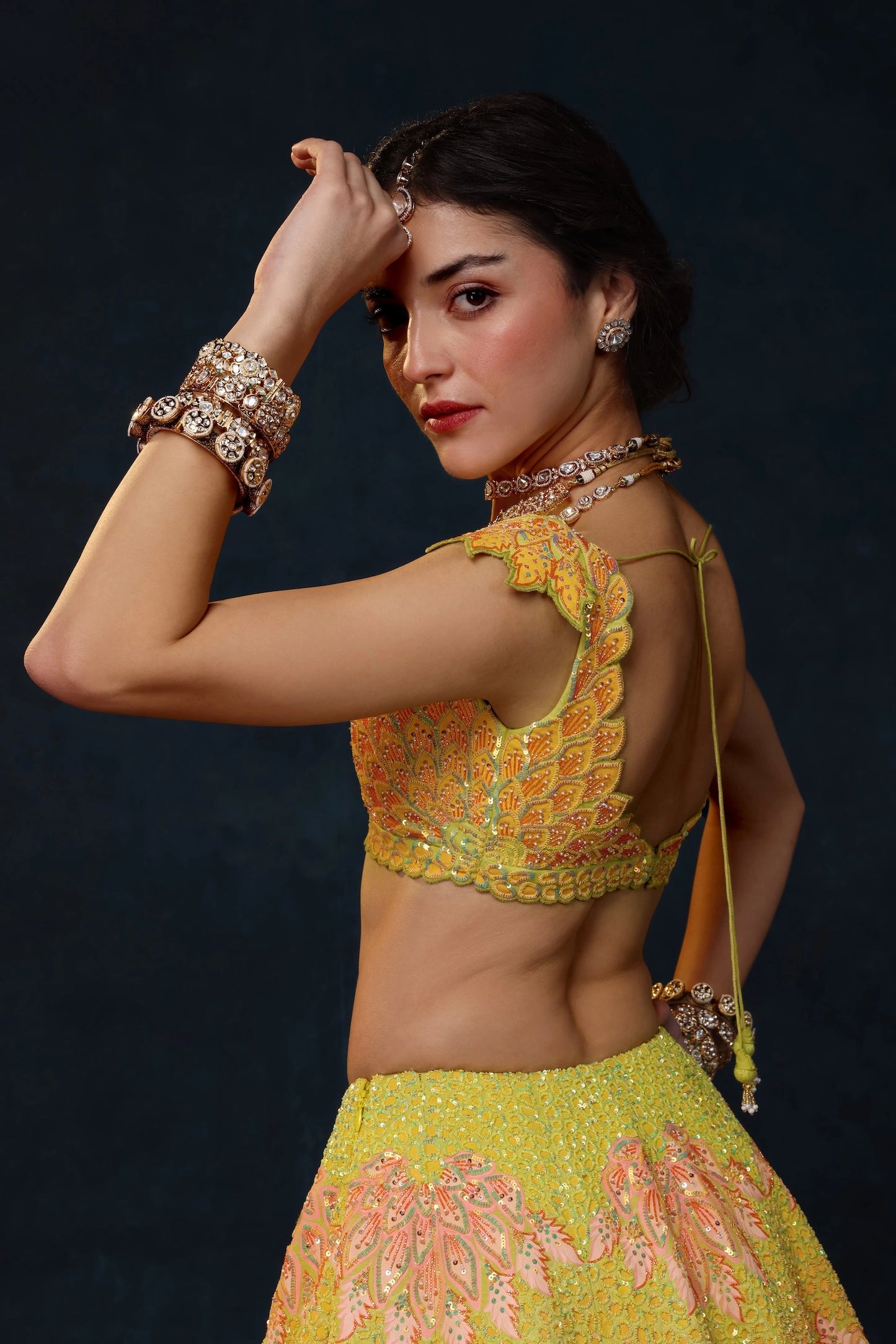 LARANJA BLOOM LEHENGA SET