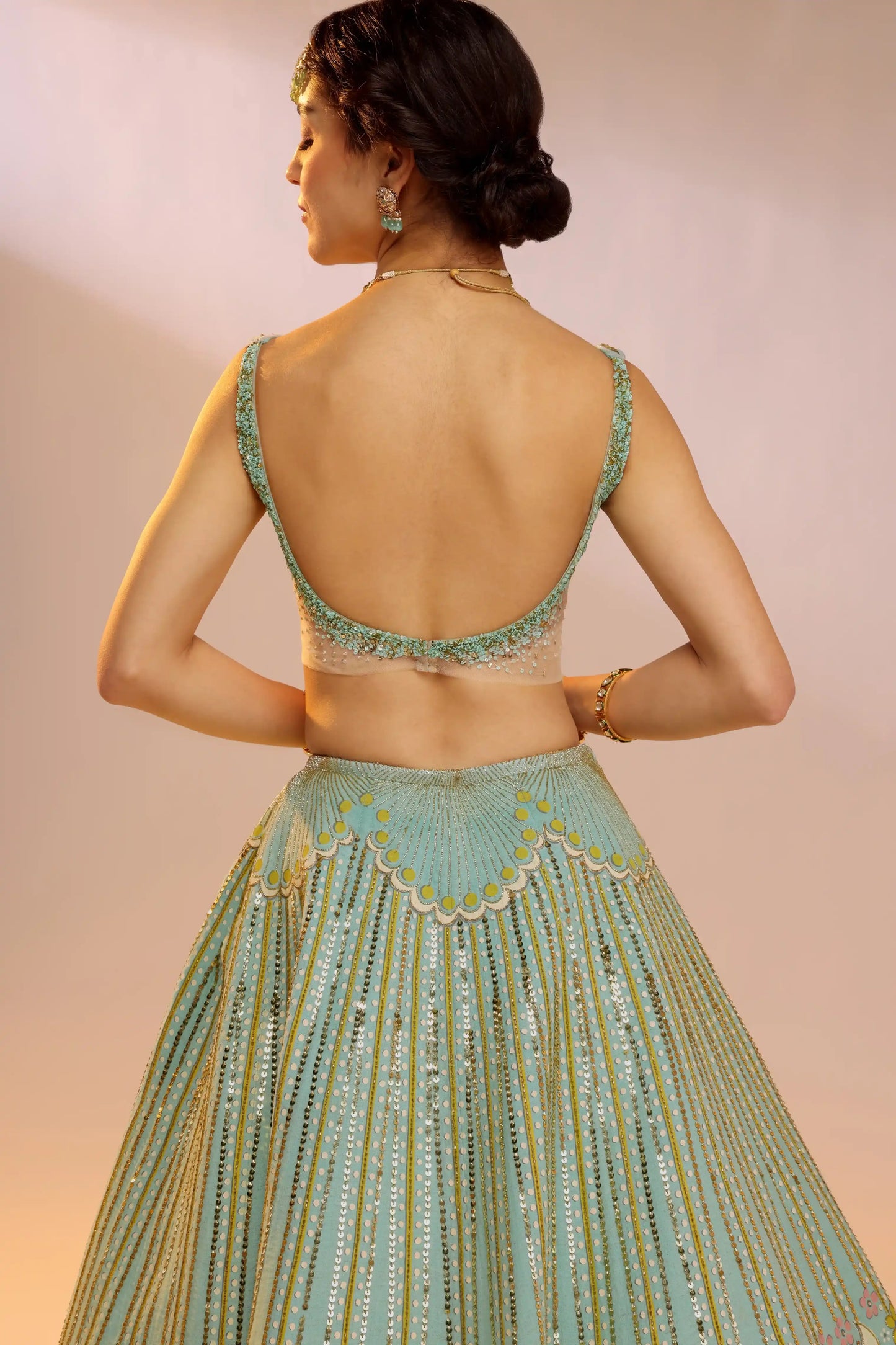 BLUE TARA LEHENGA SET