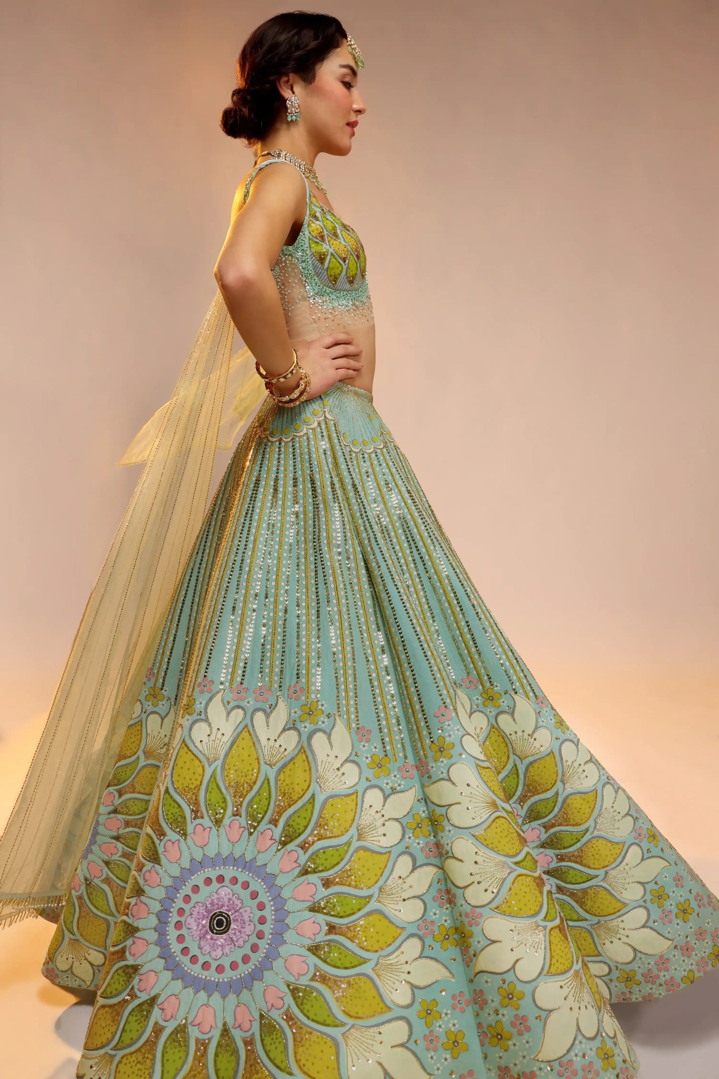 BLUE TARA LEHENGA SET