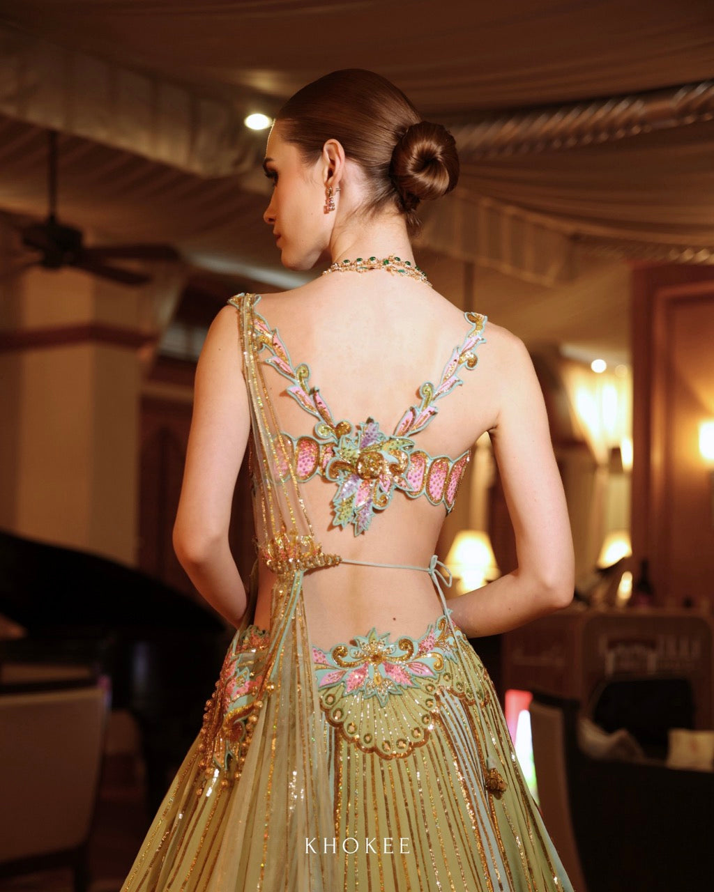 BLOOMING LEAF LEHENGA SET