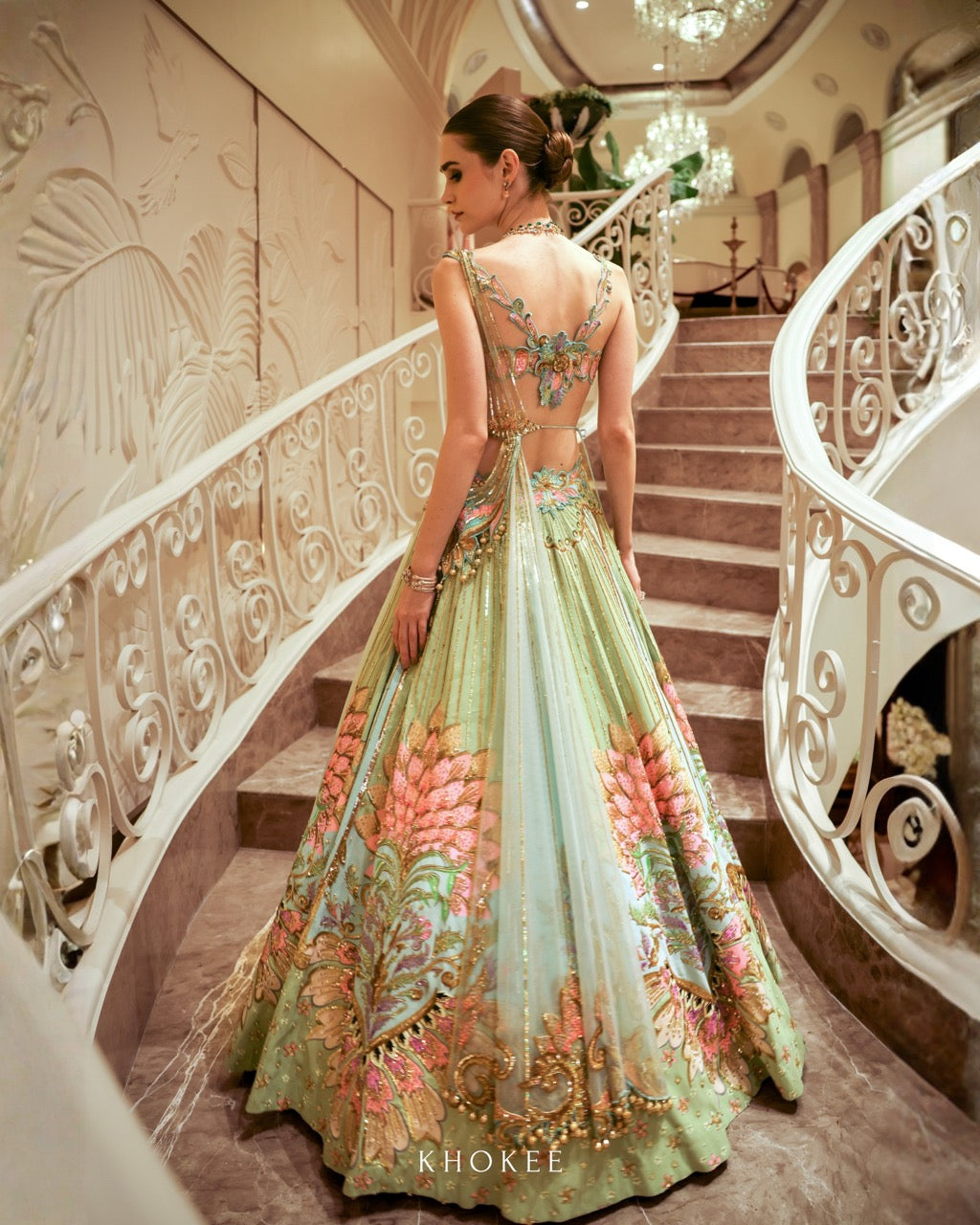 BLOOMING LEAF LEHENGA SET