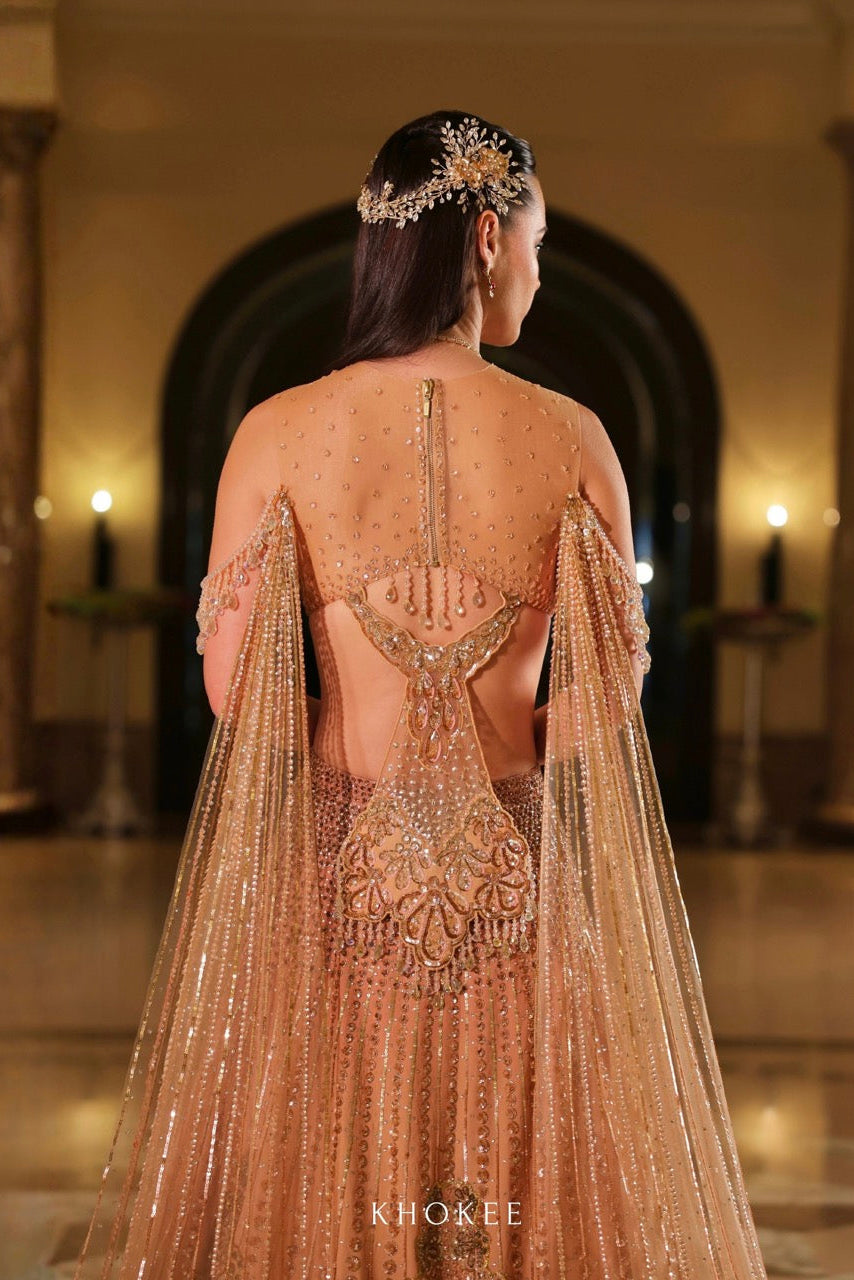 GOLDEN DROP LEHENGA SET