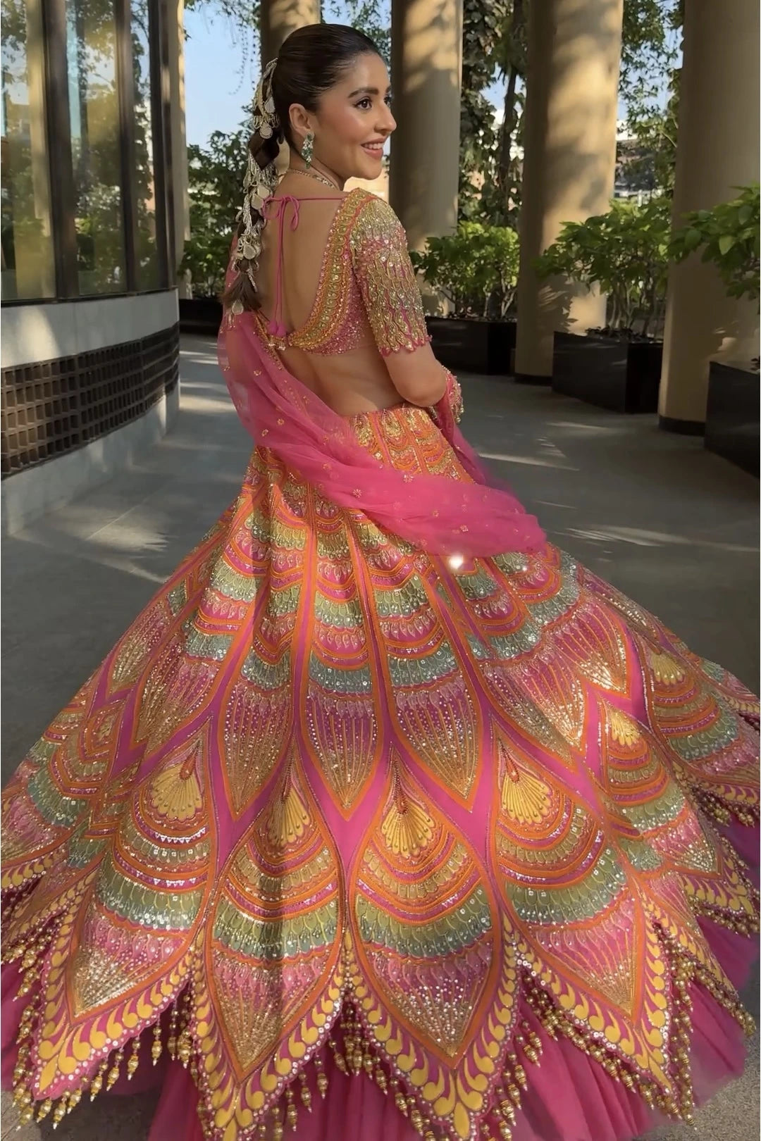 ISHA MULTANI IN THE PINK LOTUS LEHENGA SET