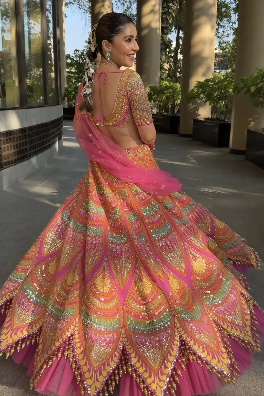 ISHA MULTANI IN THE PINK LOTUS LEHENGA SET