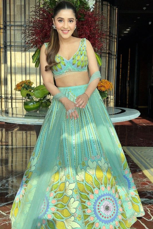 ISHA MULTANI IN THE BLUE TARA LEHENGA SET