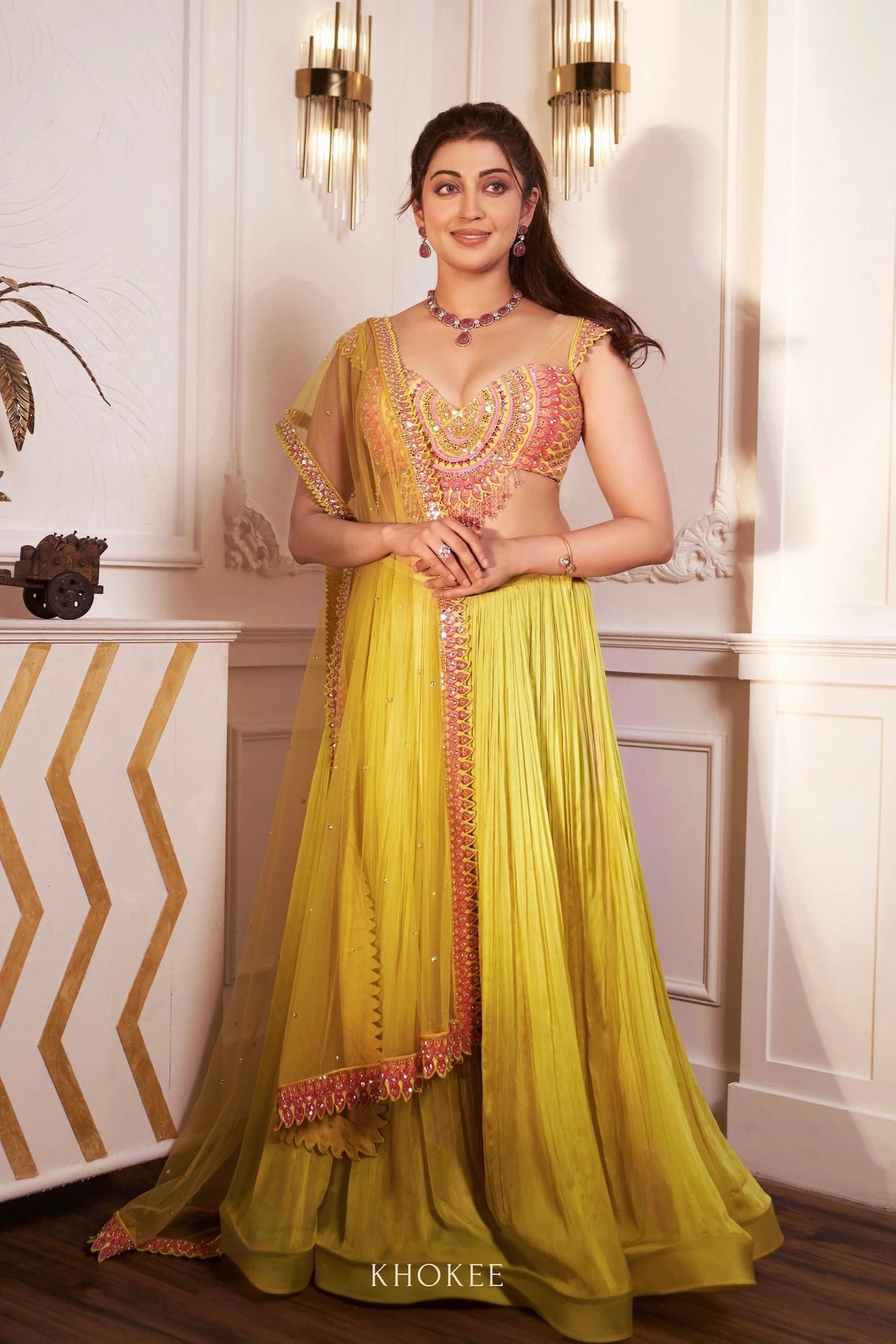 PRANITHA SUBHASH IN THE ZINNIA FLAP PALAZZO SET