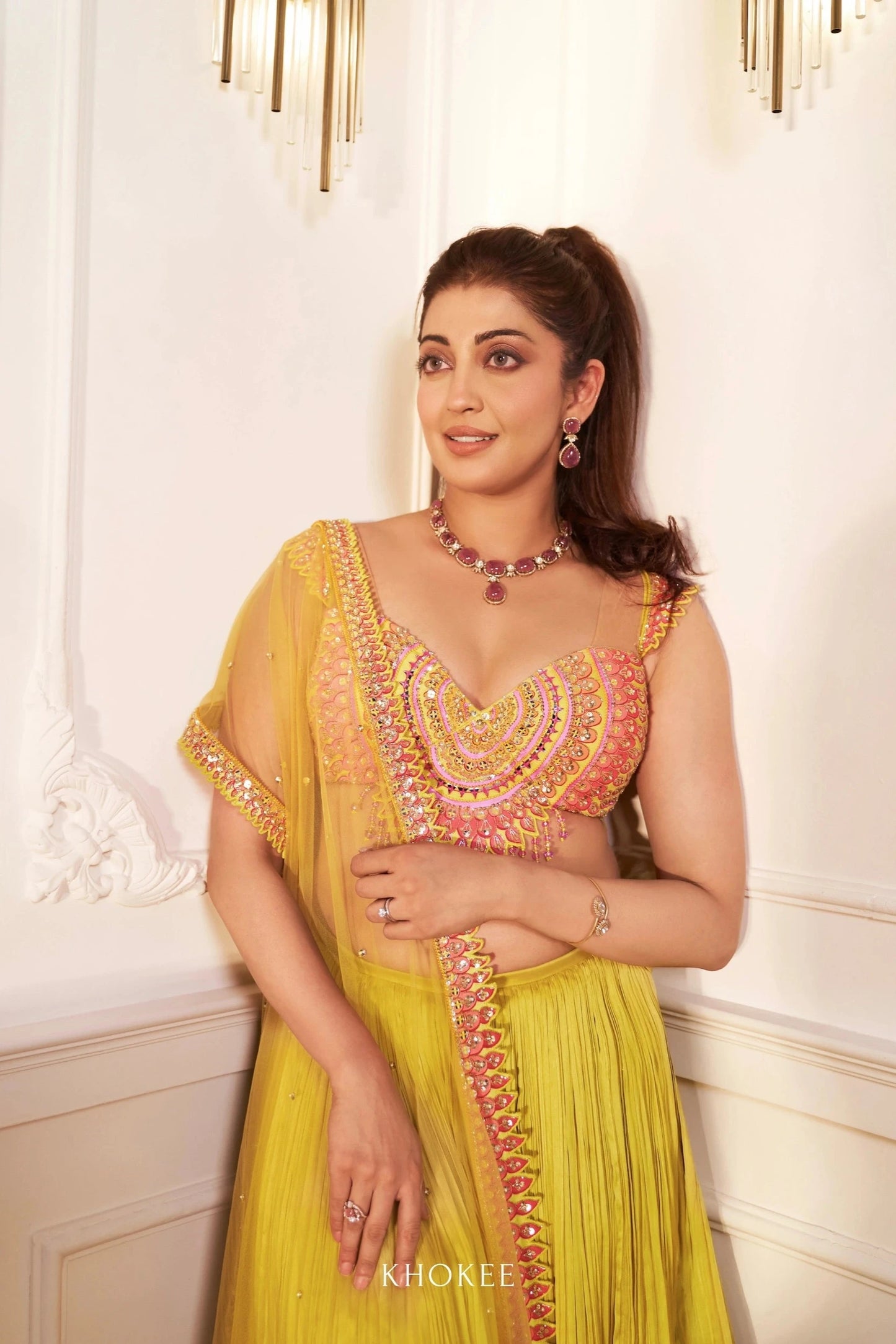 PRANITHA SUBHASH IN THE ZINNIA FLAP PALAZZO SET