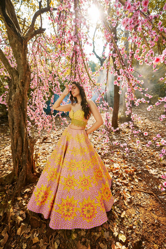 GOLDEN DAWN LEHENGA SET