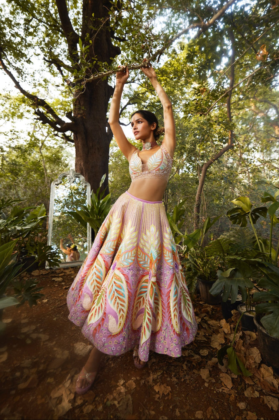 PURPLE WINGS LEHENGA SET