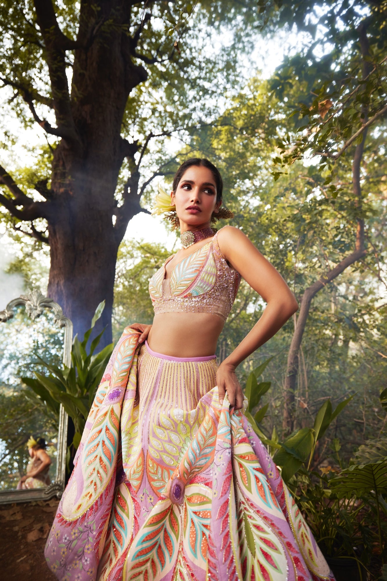 PURPLE WINGS LEHENGA SET