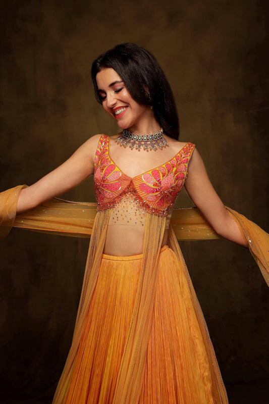 MARA FLAP LEHENGA SET
