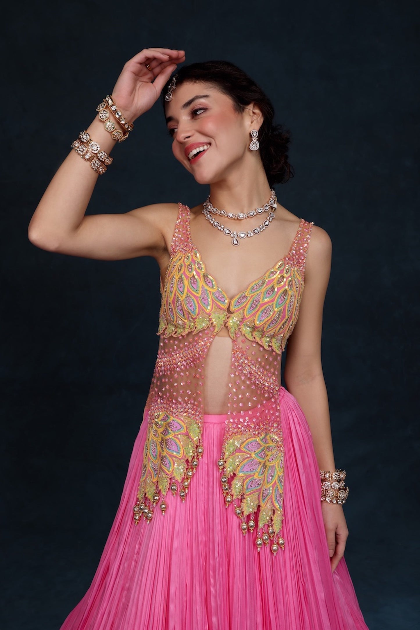 MOHHAR PAKHRU FLAP LEHENGA SET