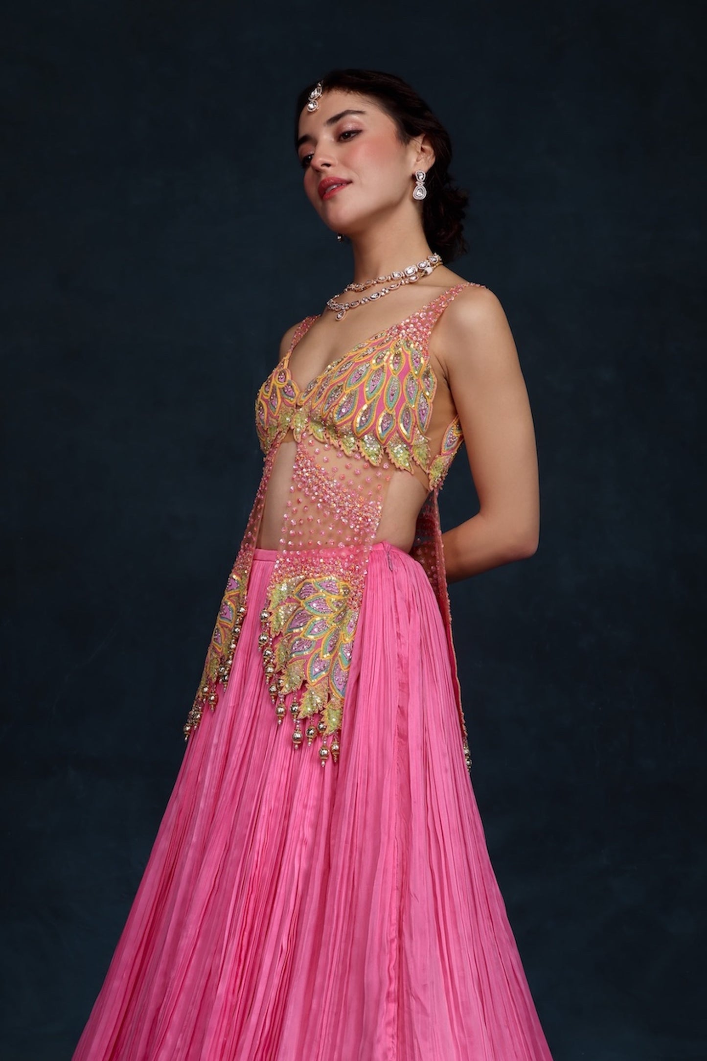 MOHHAR PAKHRU FLAP LEHENGA SET