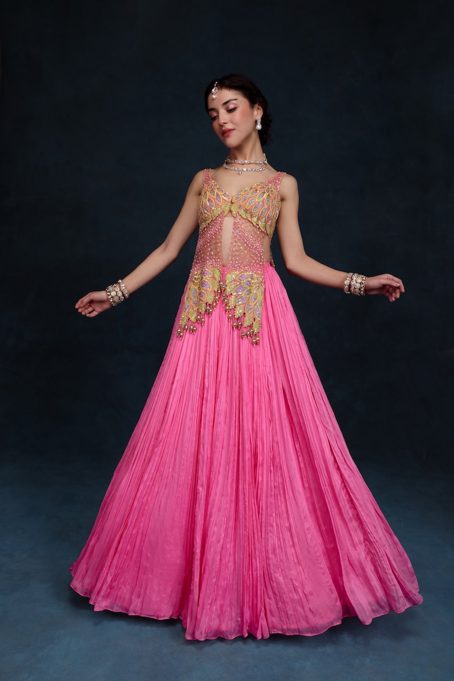 MOHHAR PAKHRU FLAP LEHENGA SET