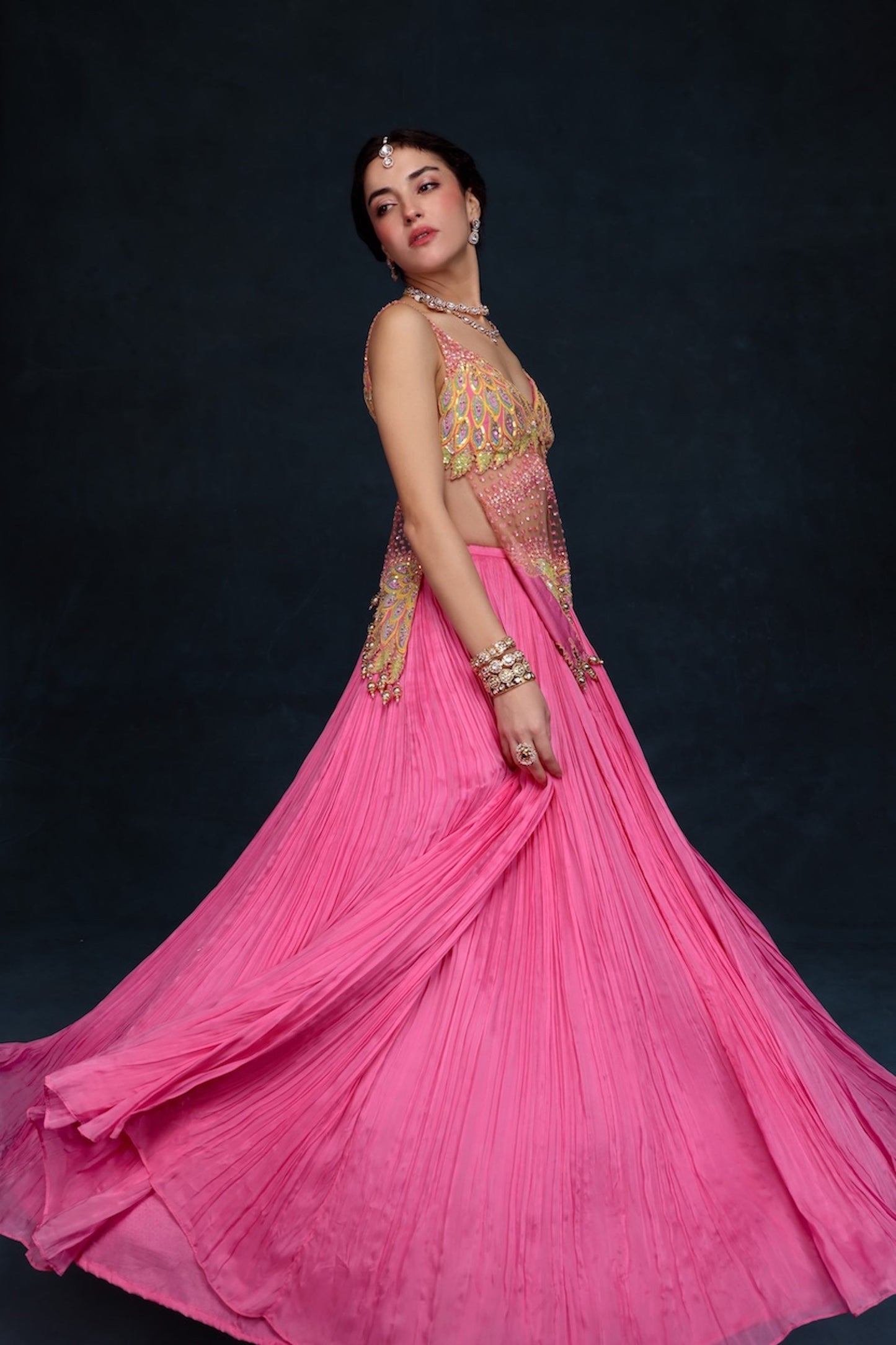MOHHAR PAKHRU FLAP LEHENGA SET