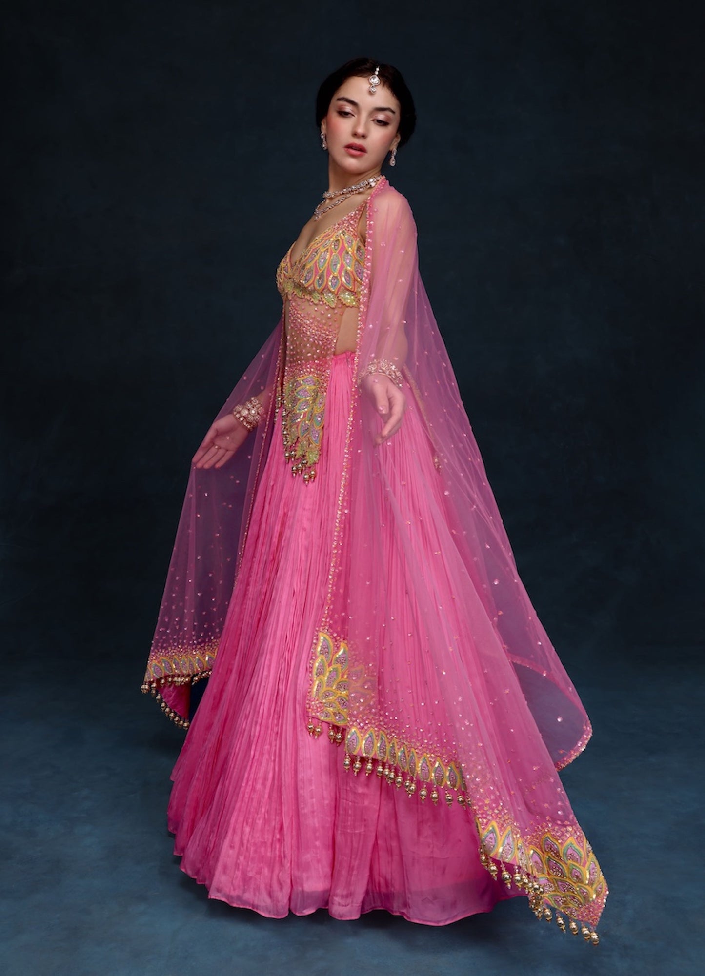MOHHAR PAKHRU FLAP LEHENGA SET
