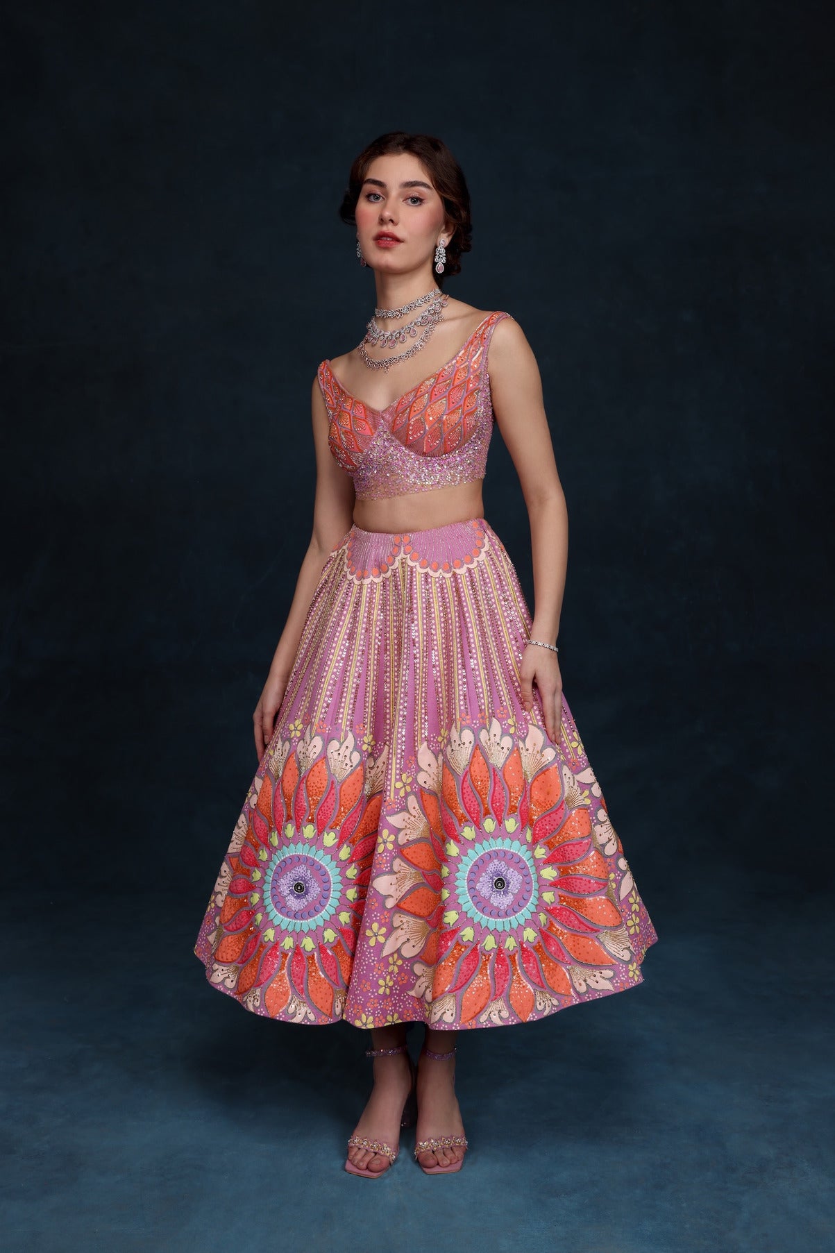 PURPLE TARA LEHENGA SET
