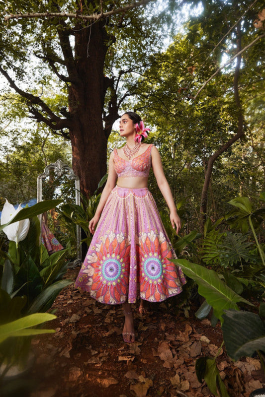 PURPLE TARA LEHENGA SET