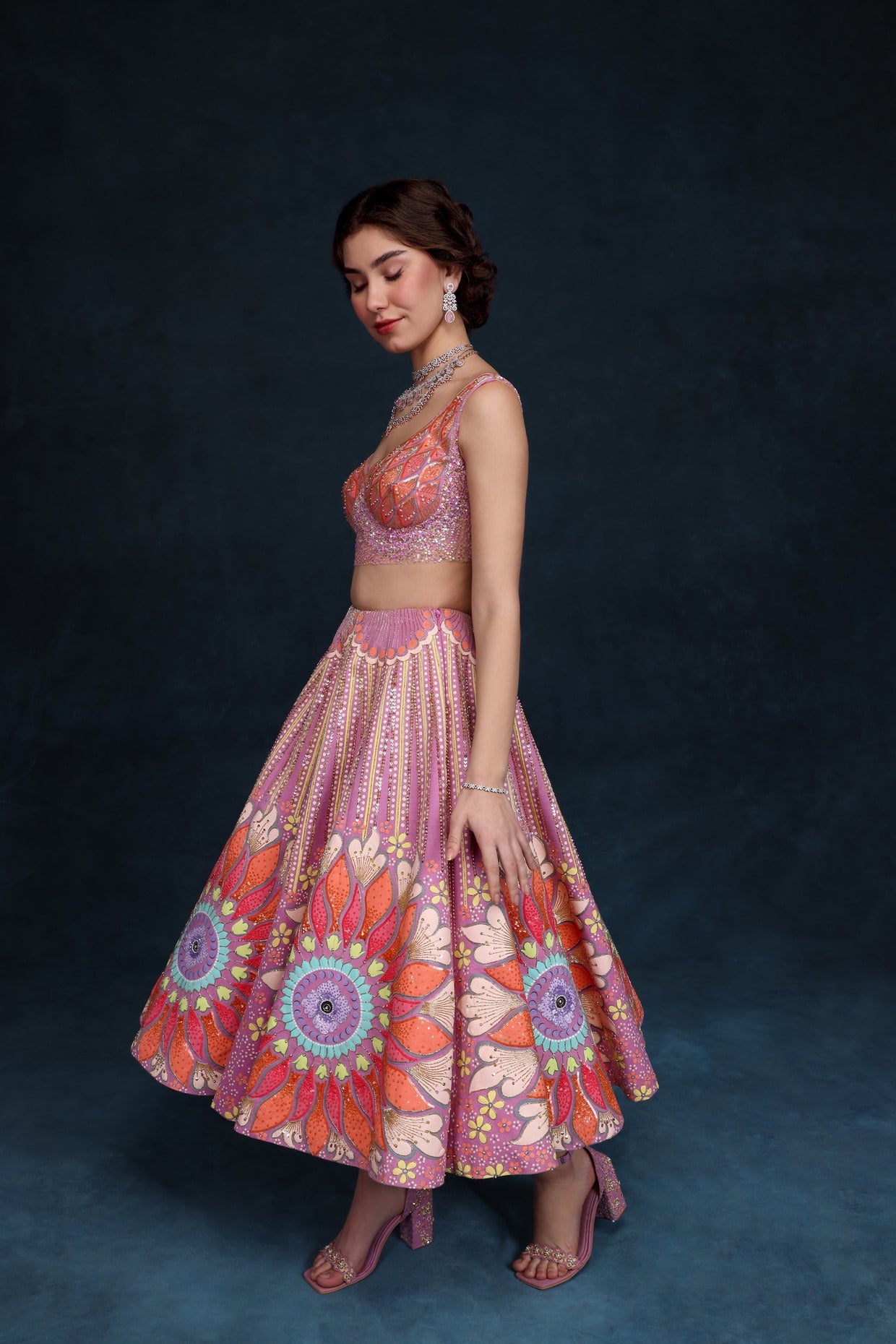 PURPLE TARA LEHENGA SET