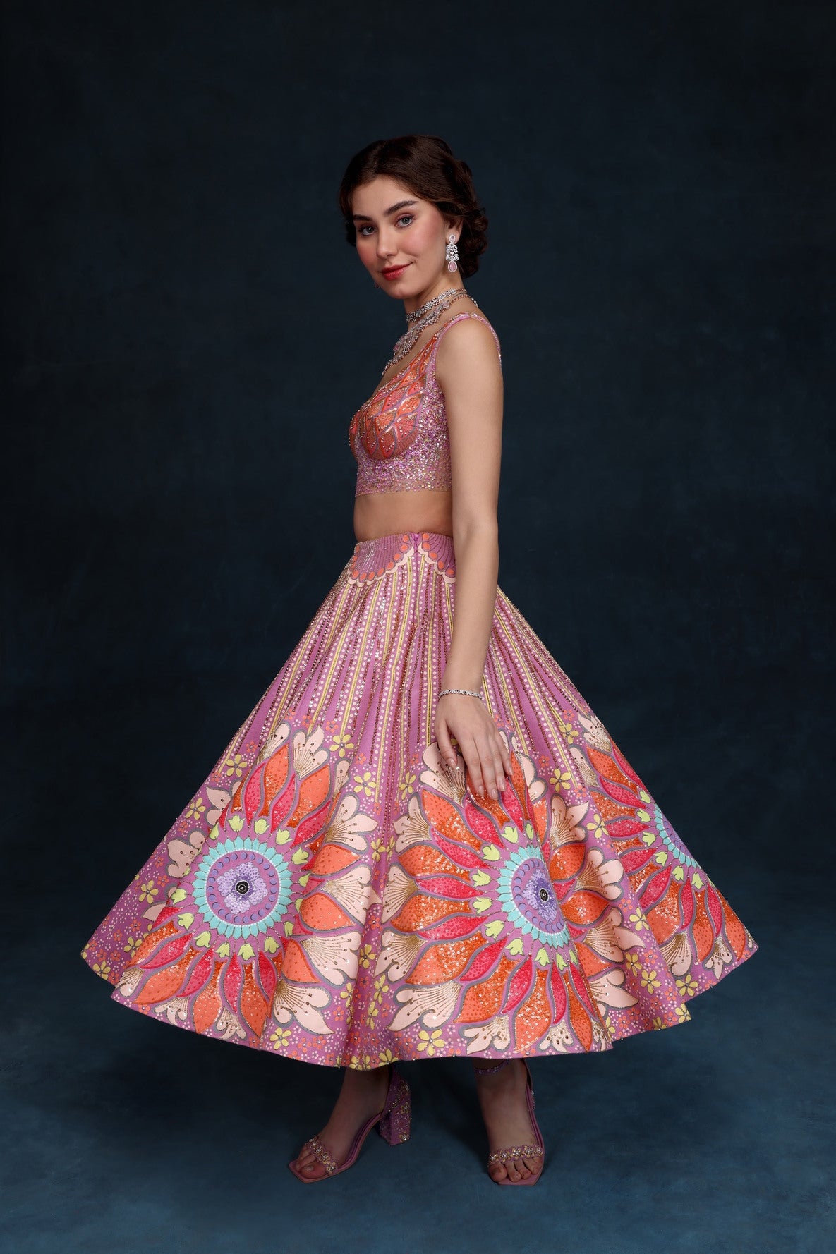 PURPLE TARA LEHENGA SET