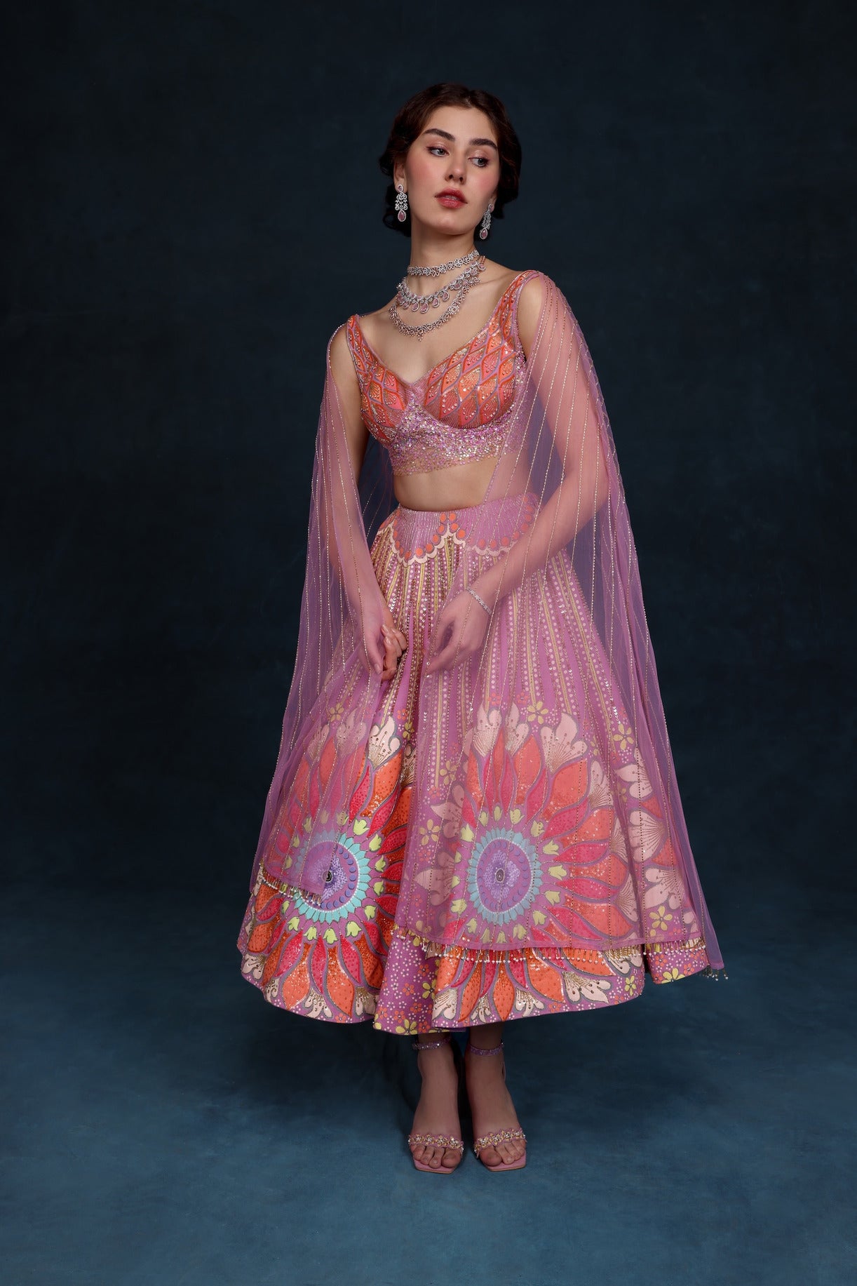 PURPLE TARA LEHENGA SET