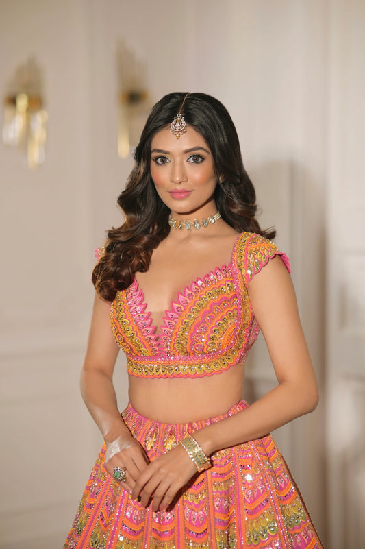 PINK LOTUS LEHENGA SET