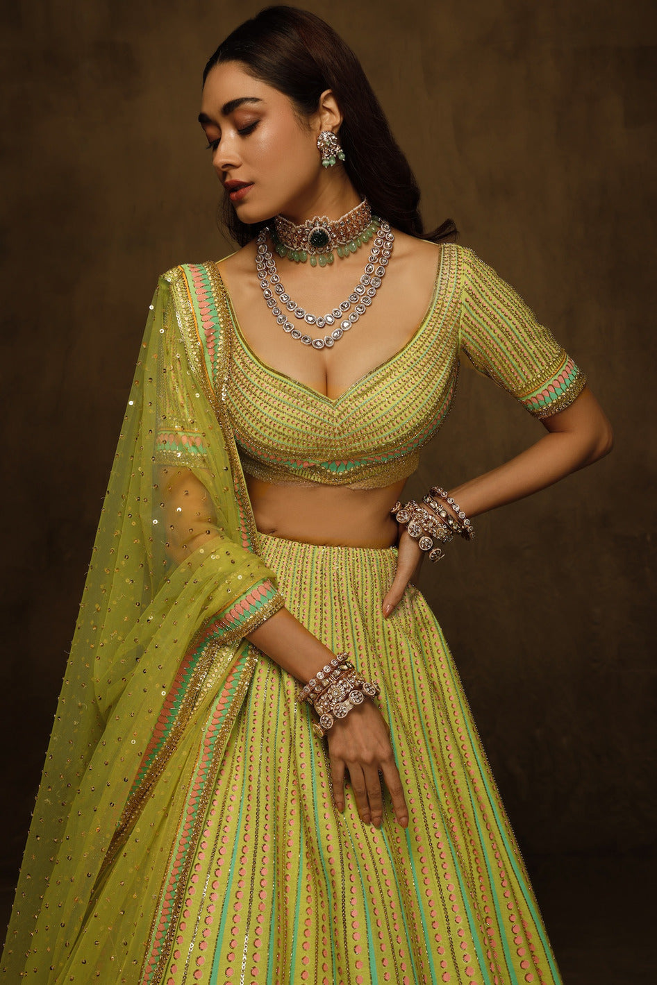 PUSHP LEHENGA SET