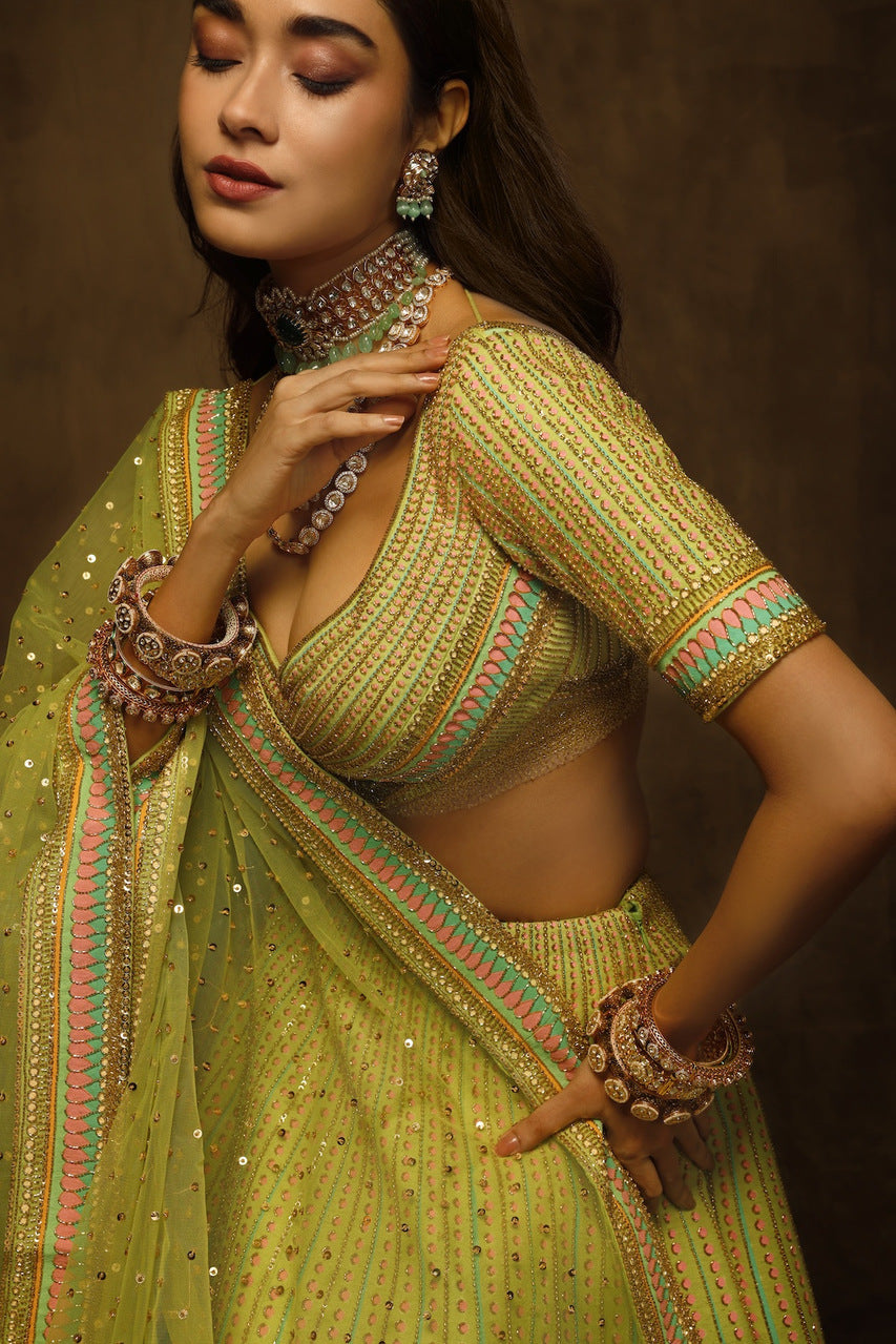 PUSHP LEHENGA SET