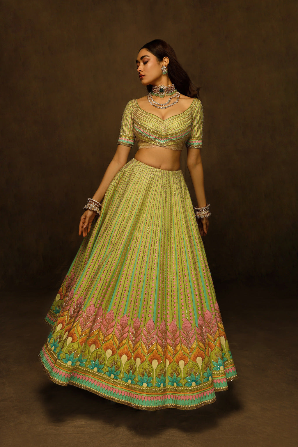 PUSHP LEHENGA SET