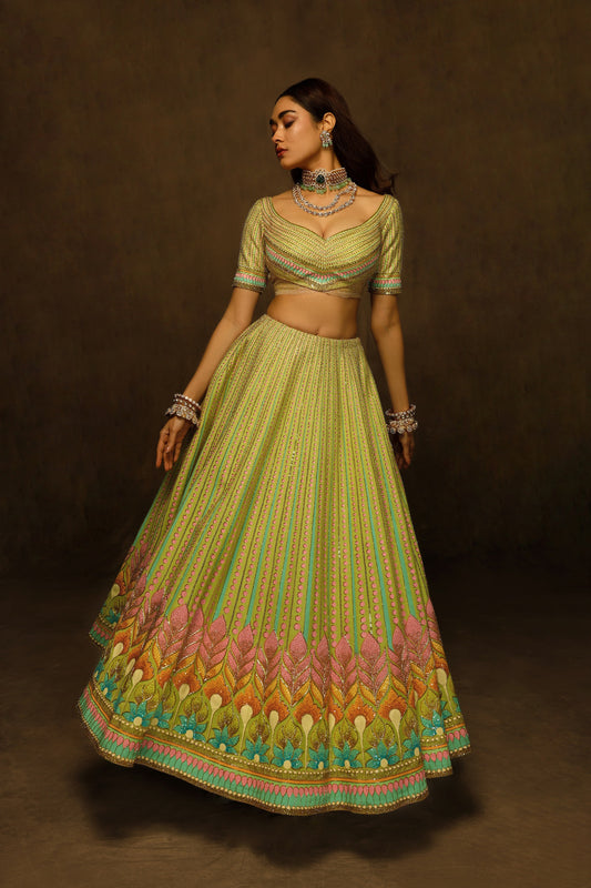 PUSHP LEHENGA SET