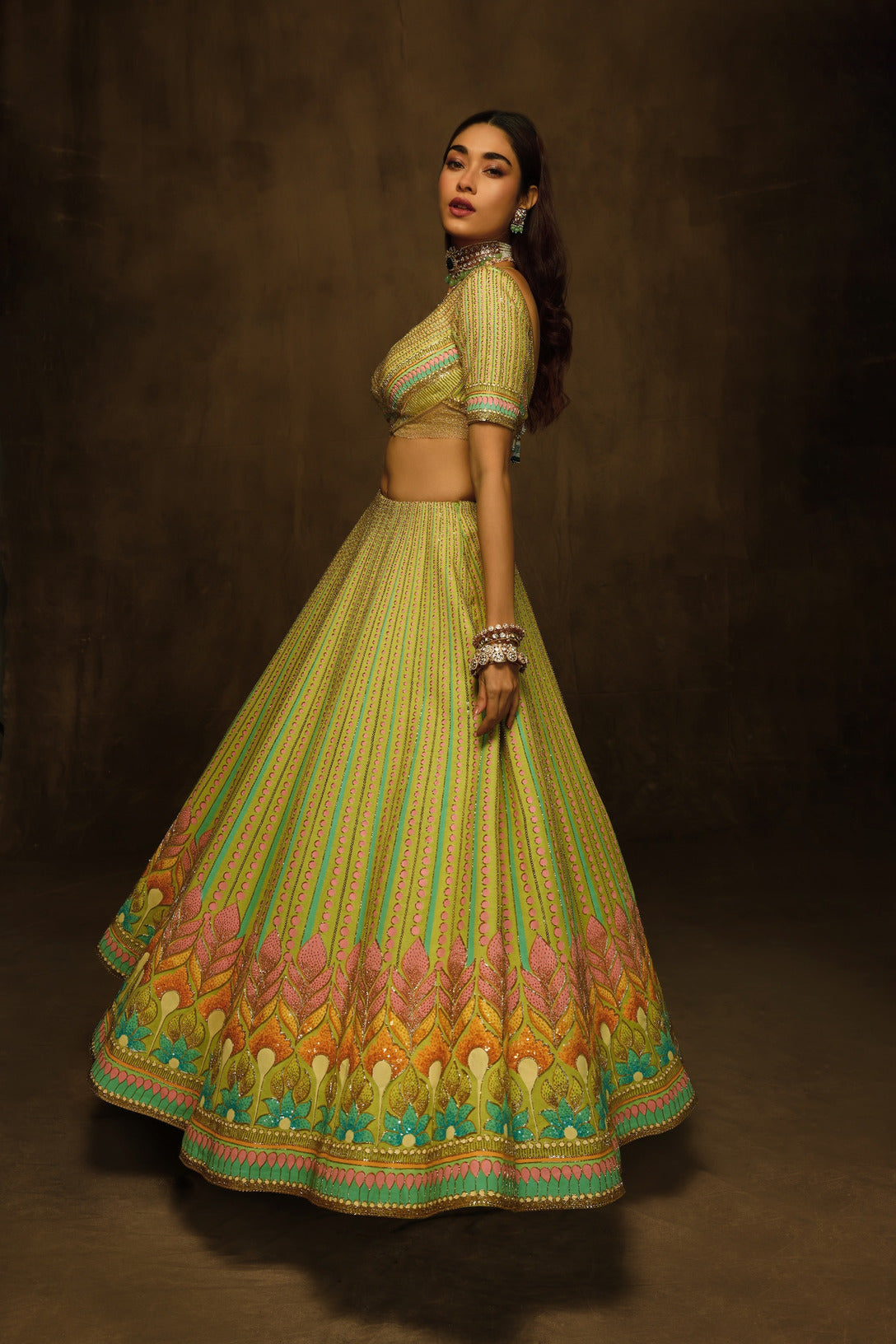 PUSHP LEHENGA SET