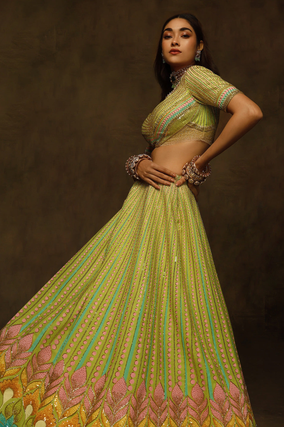 PUSHP LEHENGA SET