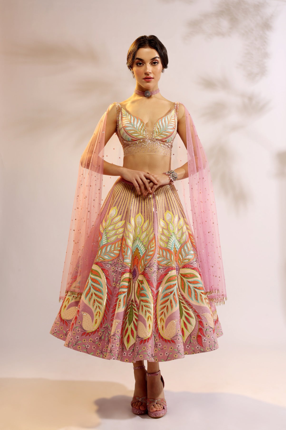 PURPLE WINGS LEHENGA SET