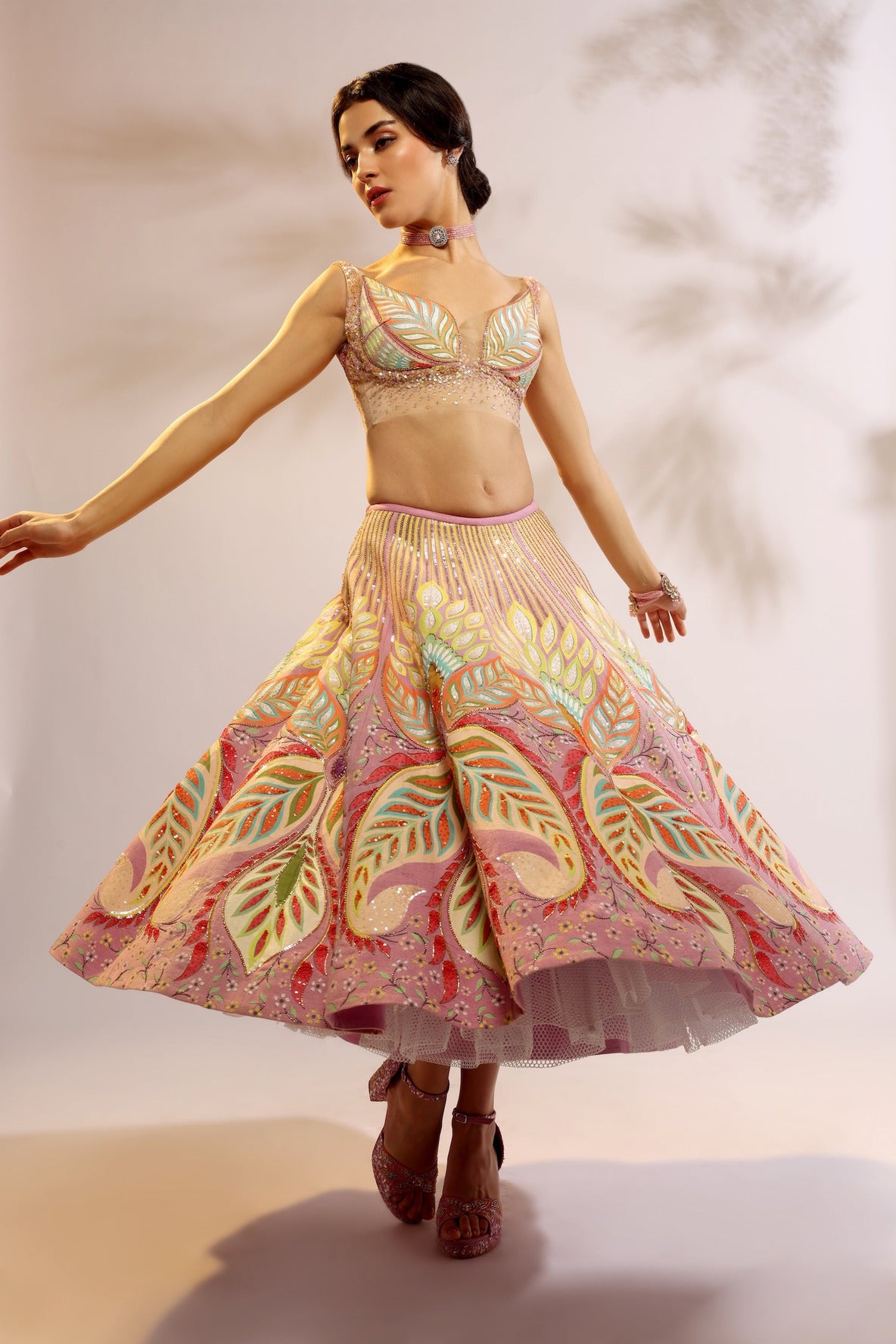 PURPLE WINGS LEHENGA SET